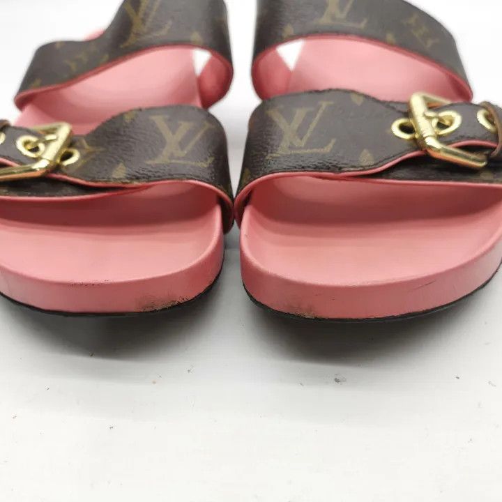 Louis Vuitton Louis Vuitton Pink Flat Slide Sandals 0079 Size US 6 / IT 36 - 9 Thumbnail