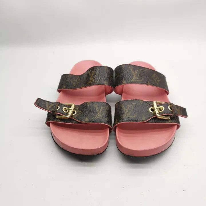 Louis Vuitton Louis Vuitton Pink Flat Slide Sandals 0079 Size US 6 / IT 36 - 2 Thumbnail