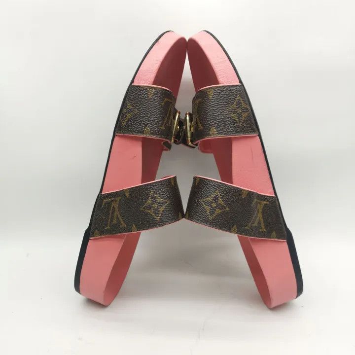 Louis Vuitton Louis Vuitton Pink Flat Slide Sandals 0079 Size US 6 / IT 36 - 13 Thumbnail