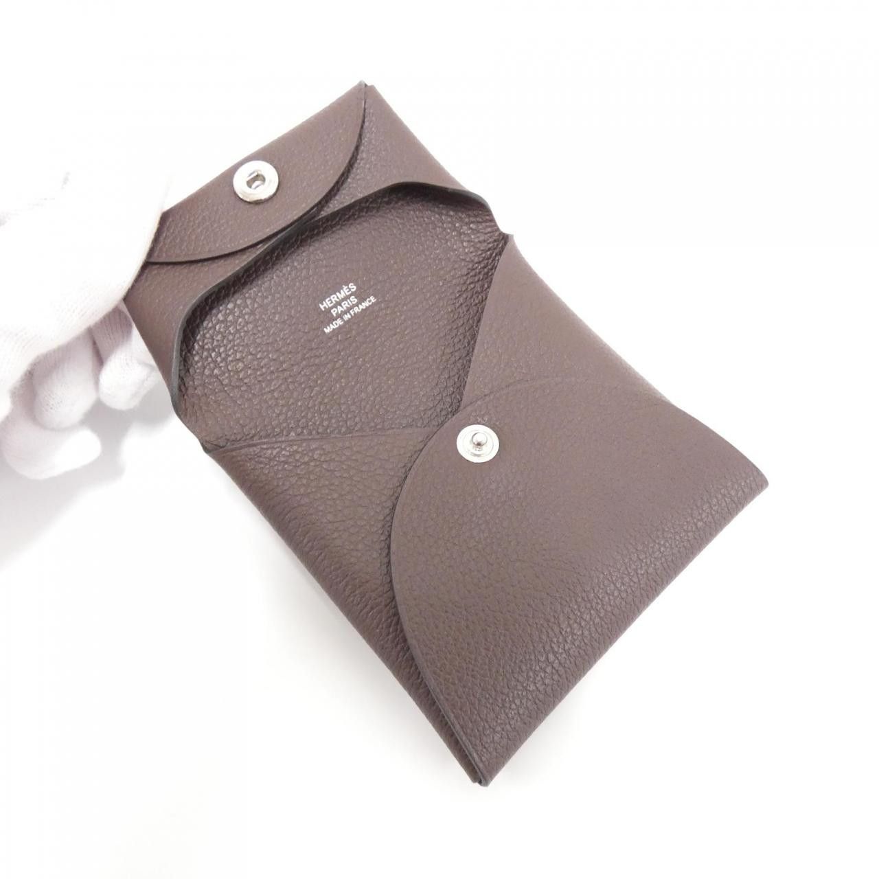 Hermes Hermes Hermes Bastia Evercolor Coin Case Leather Coin Case Stamp W Size ONE SIZE - 4 Thumbnail