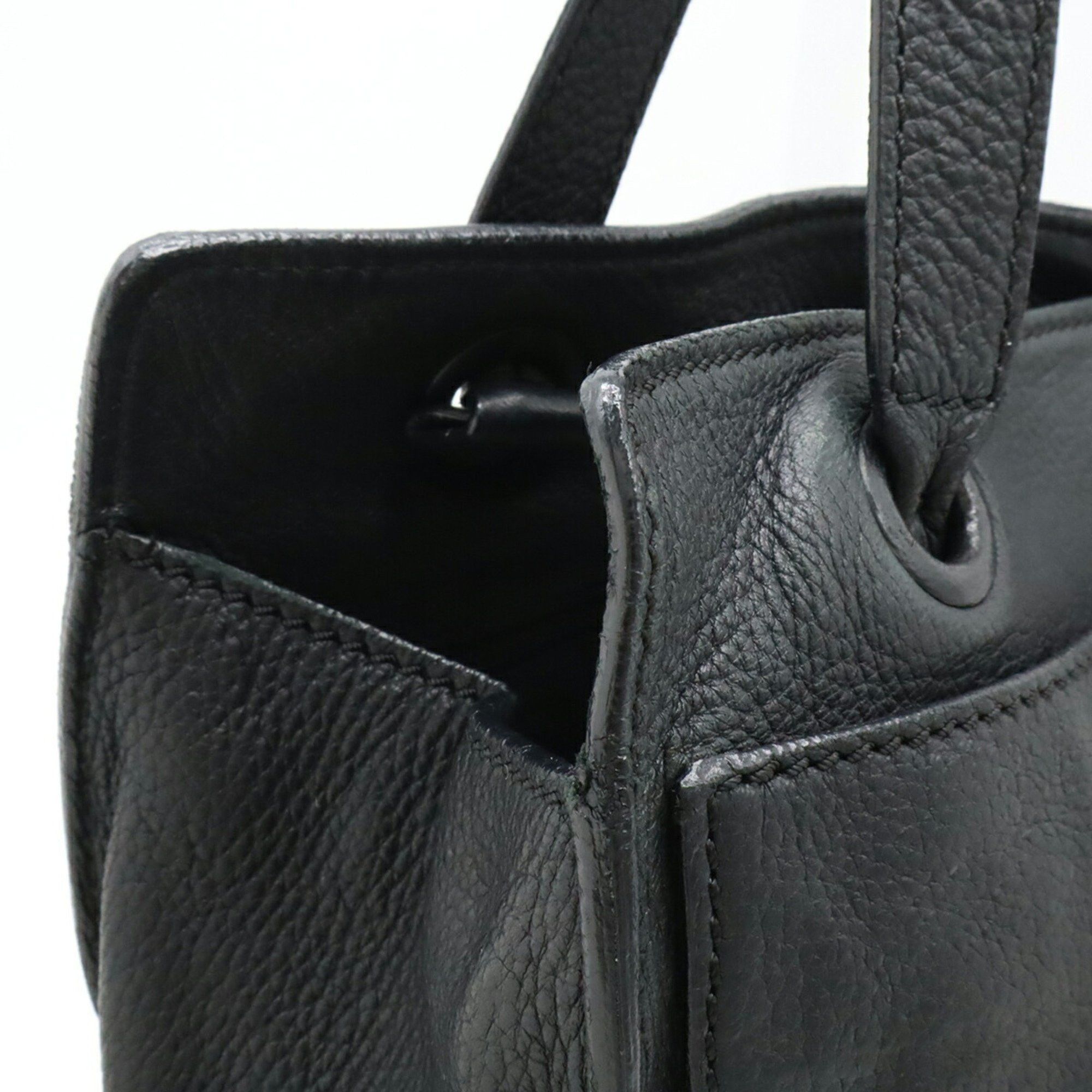 Chanel CHANEL Coco Mark Tote Bag Shoulder Leather Black Size ONE SIZE - 7 Thumbnail