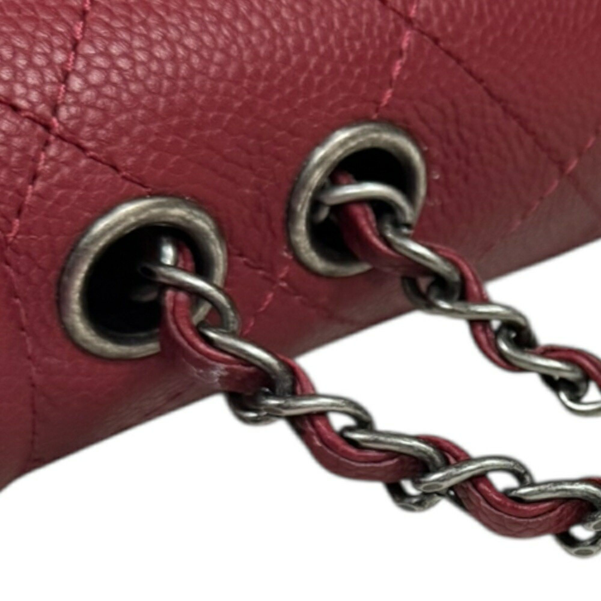 Chanel CHANEL Matelasse Shoulder Bag Leather Red Women's W Chain Size ONE SIZE - 11 Thumbnail