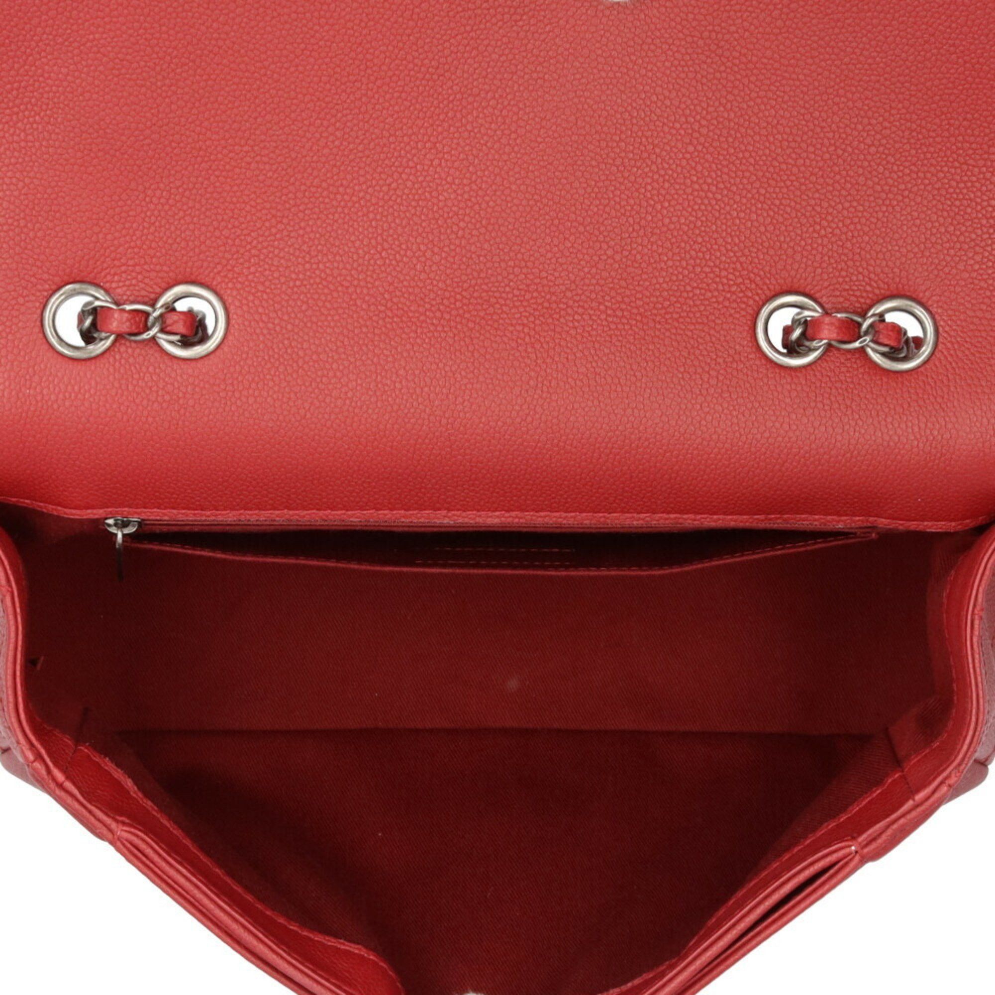 Chanel CHANEL Matelasse Shoulder Bag Leather Red Women's W Chain Size ONE SIZE - 6 Thumbnail