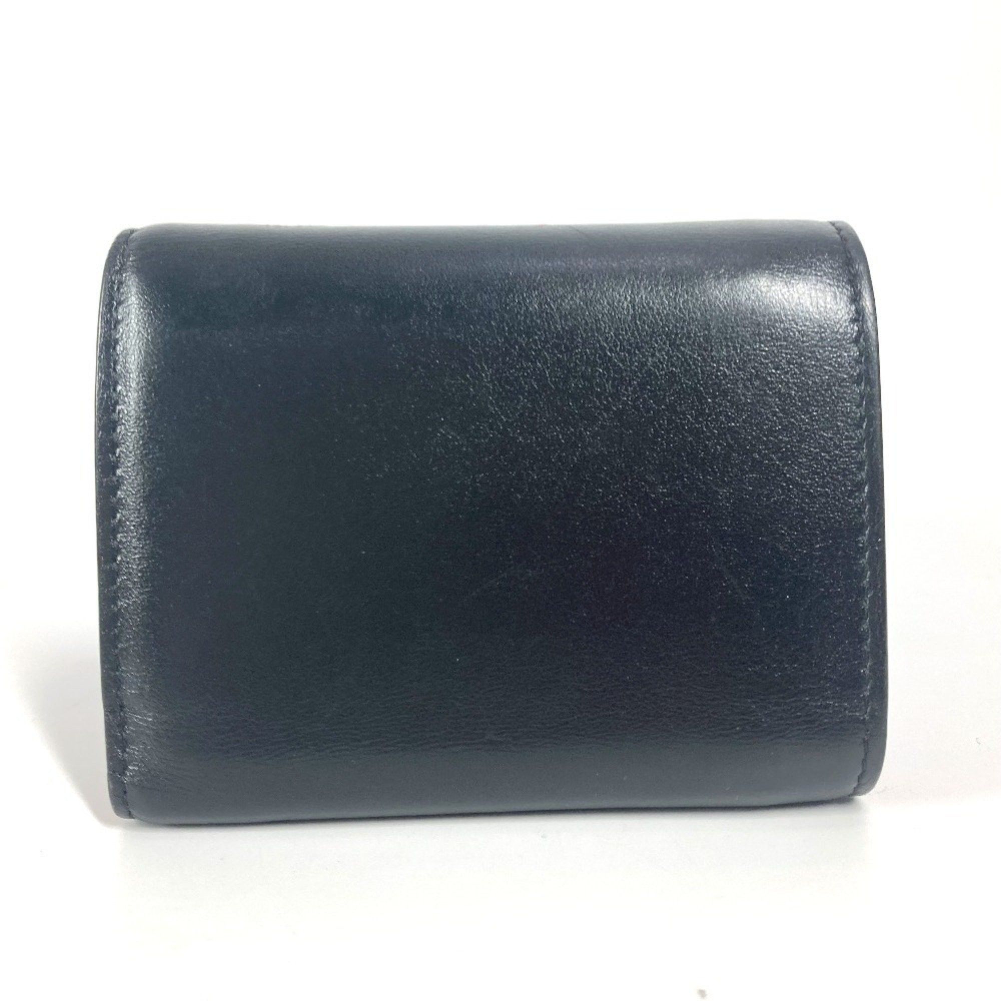 Christian Louboutin Christian Louboutin 1205105 Rubigaga Compact Wallet Tri-fold Leather Women's Black Size ONE SIZE - 2 Thumbnail