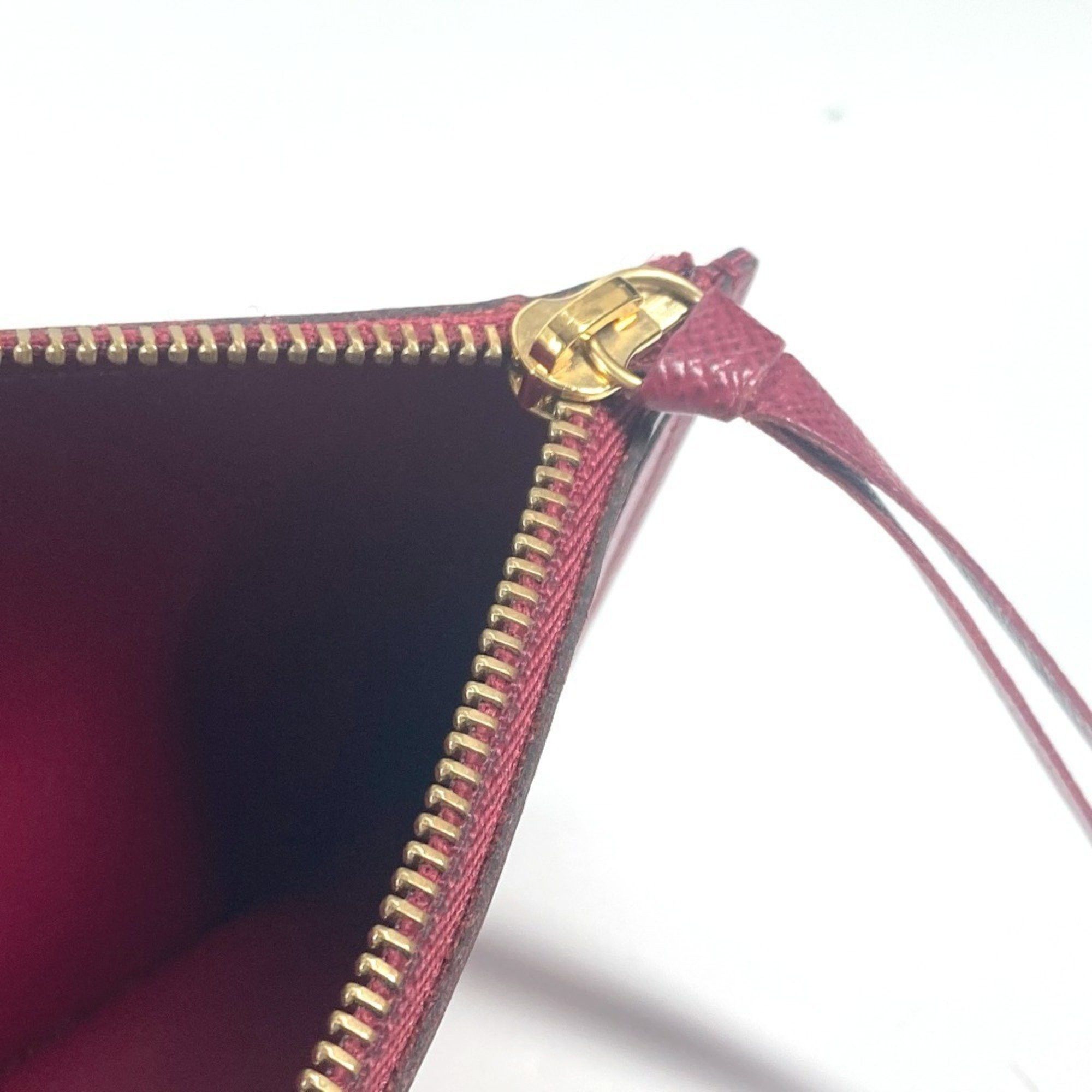 Louis Vuitton LOUIS VUITTON M62155 Monogram Portefeuille Jeanne Long Wallet Flap Canvas Women's Fuchsia Brown Size ONE SIZE - 13 Thumbnail