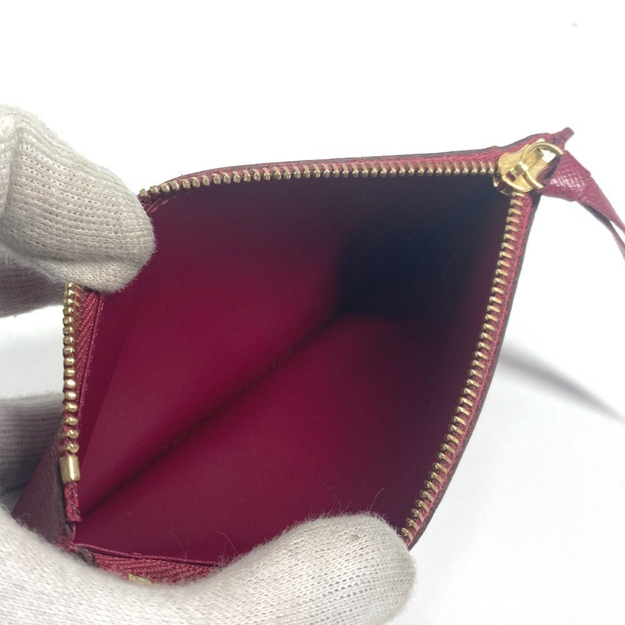 Louis Vuitton LOUIS VUITTON M62155 Monogram Portefeuille Jeanne Long Wallet Flap Canvas Women's Fuchsia Brown Size ONE SIZE - 12 Thumbnail