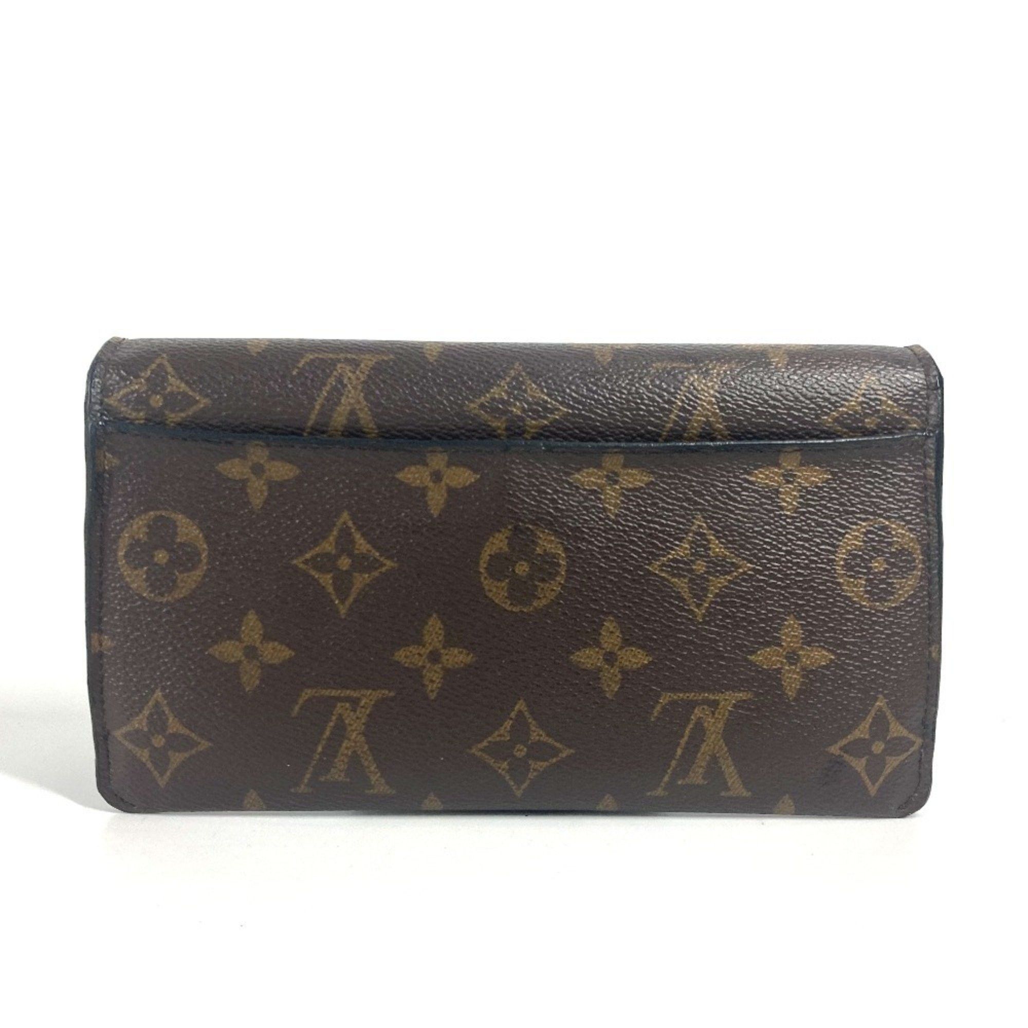Louis Vuitton LOUIS VUITTON M62155 Monogram Portefeuille Jeanne Long Wallet Flap Canvas Women's Fuchsia Brown Size ONE SIZE - 2 Thumbnail