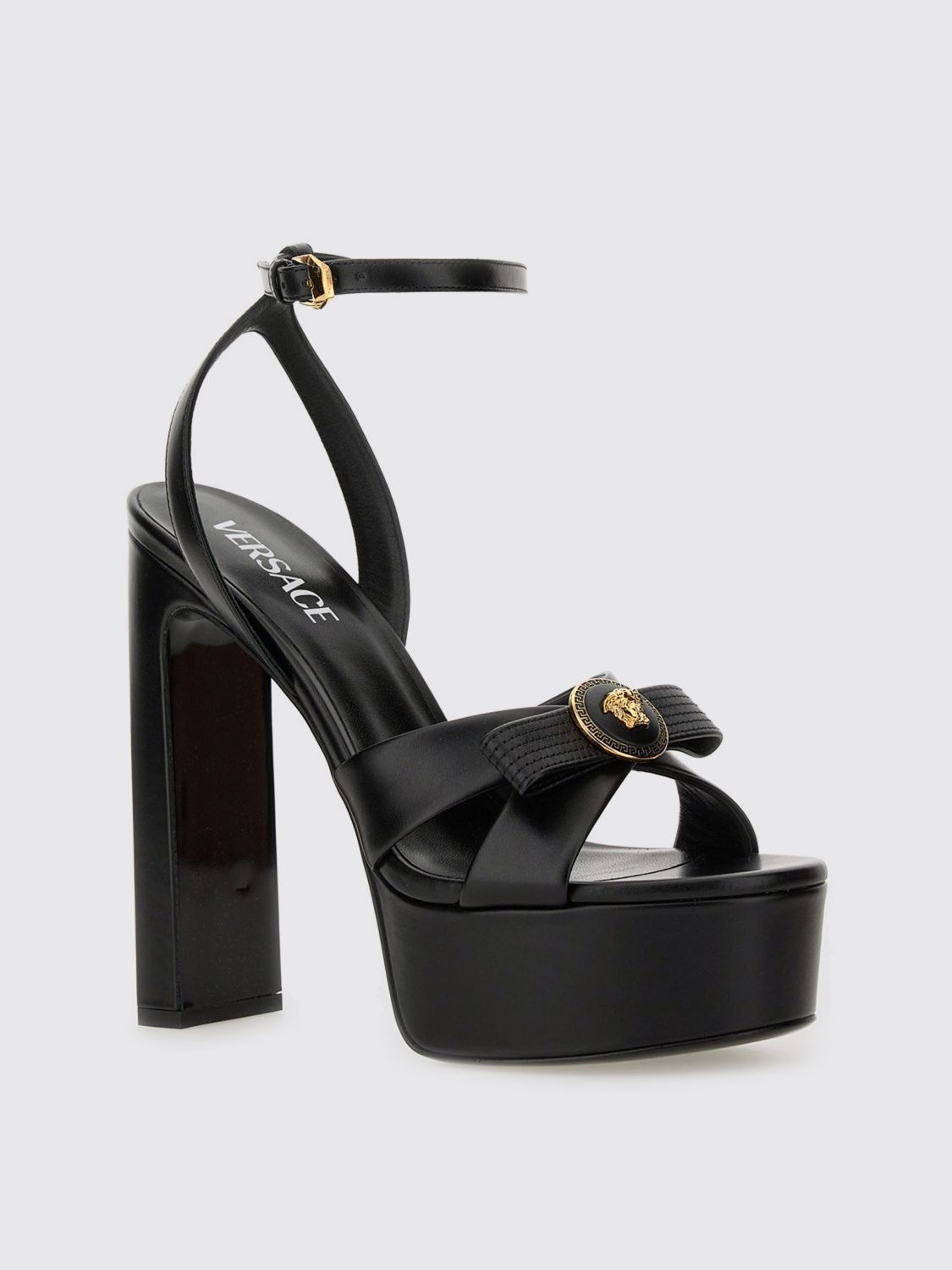 Versace Versace Heeled Sandals Woman Black Size US 9 / IT 39 - 2 Thumbnail