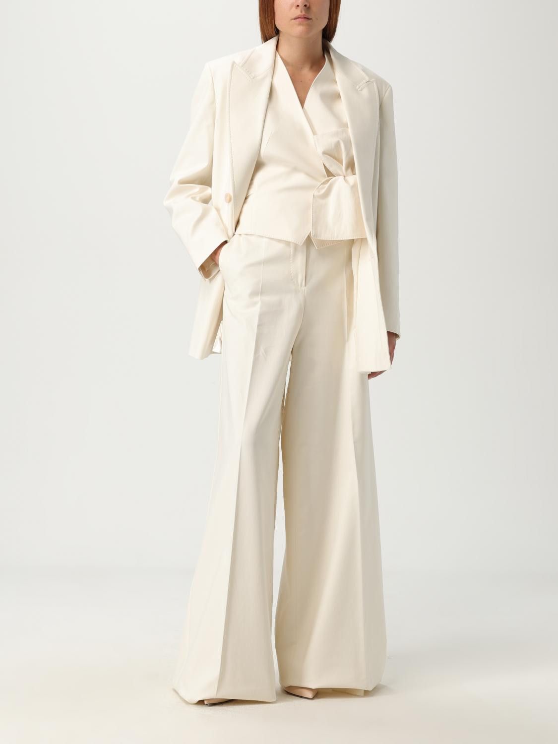 Max Mara Max Mara Jacket Woman White Size M / US 6-8 / IT 42-44 - 2 Thumbnail