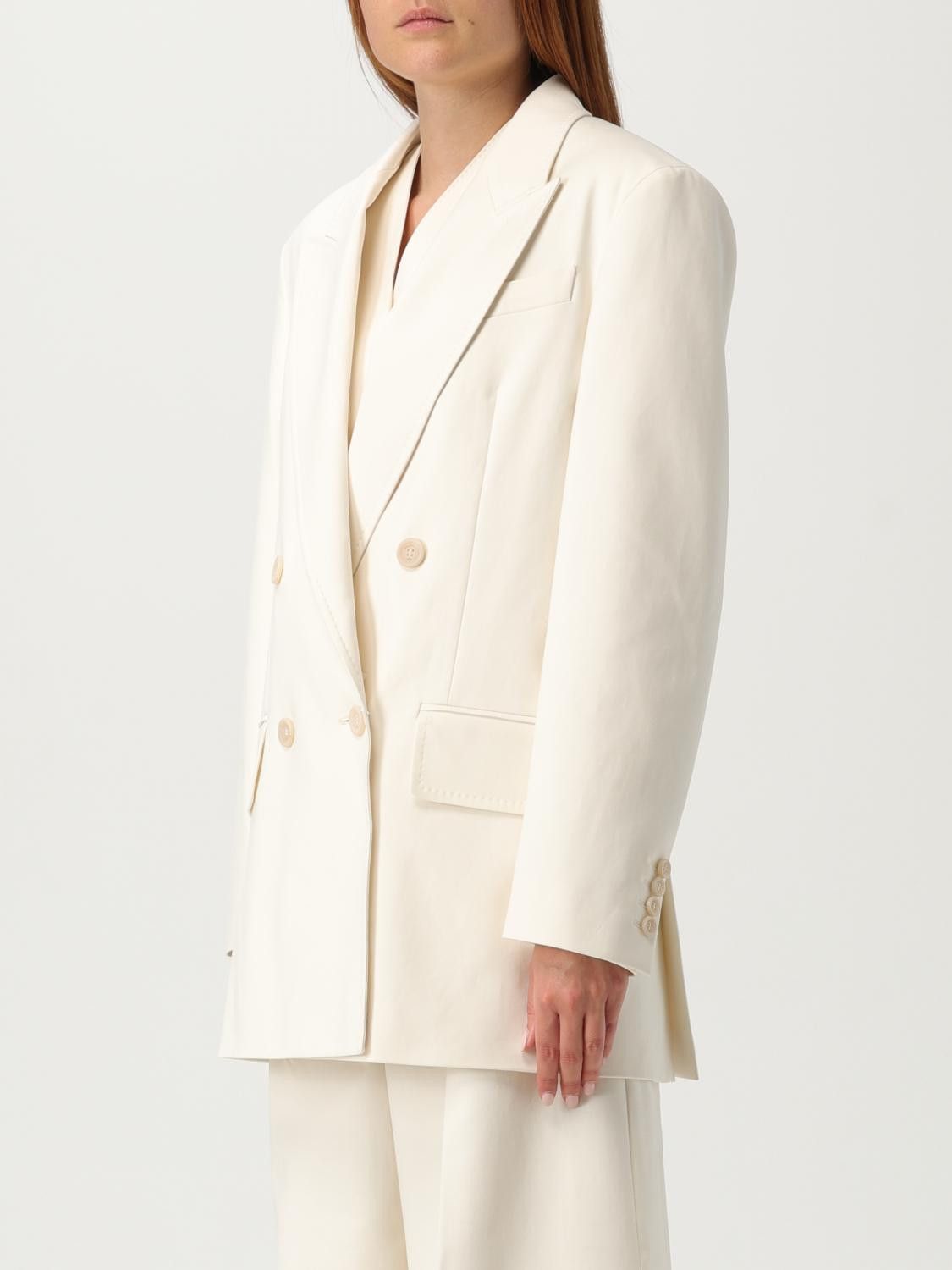 Max Mara Max Mara Jacket Woman White Size M / US 6-8 / IT 42-44 - 4 Thumbnail