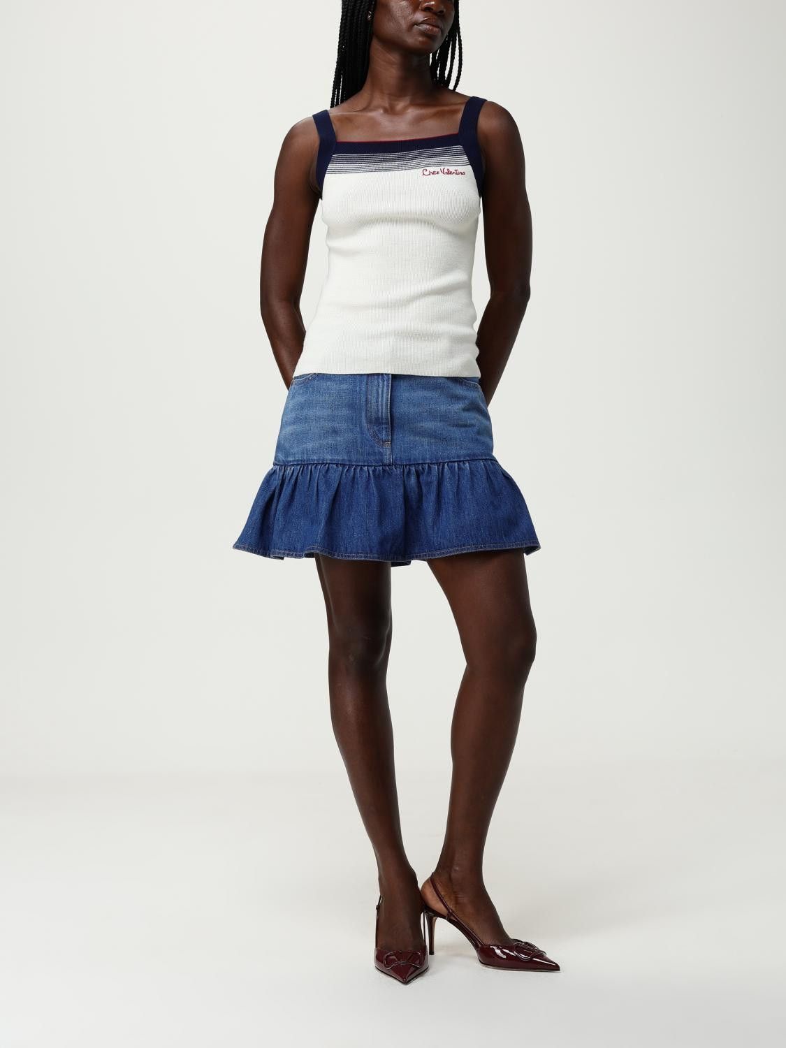 Valentino Valentino Skirt Woman Blue Size 28" / US 6 / IT 42 - 2 Thumbnail