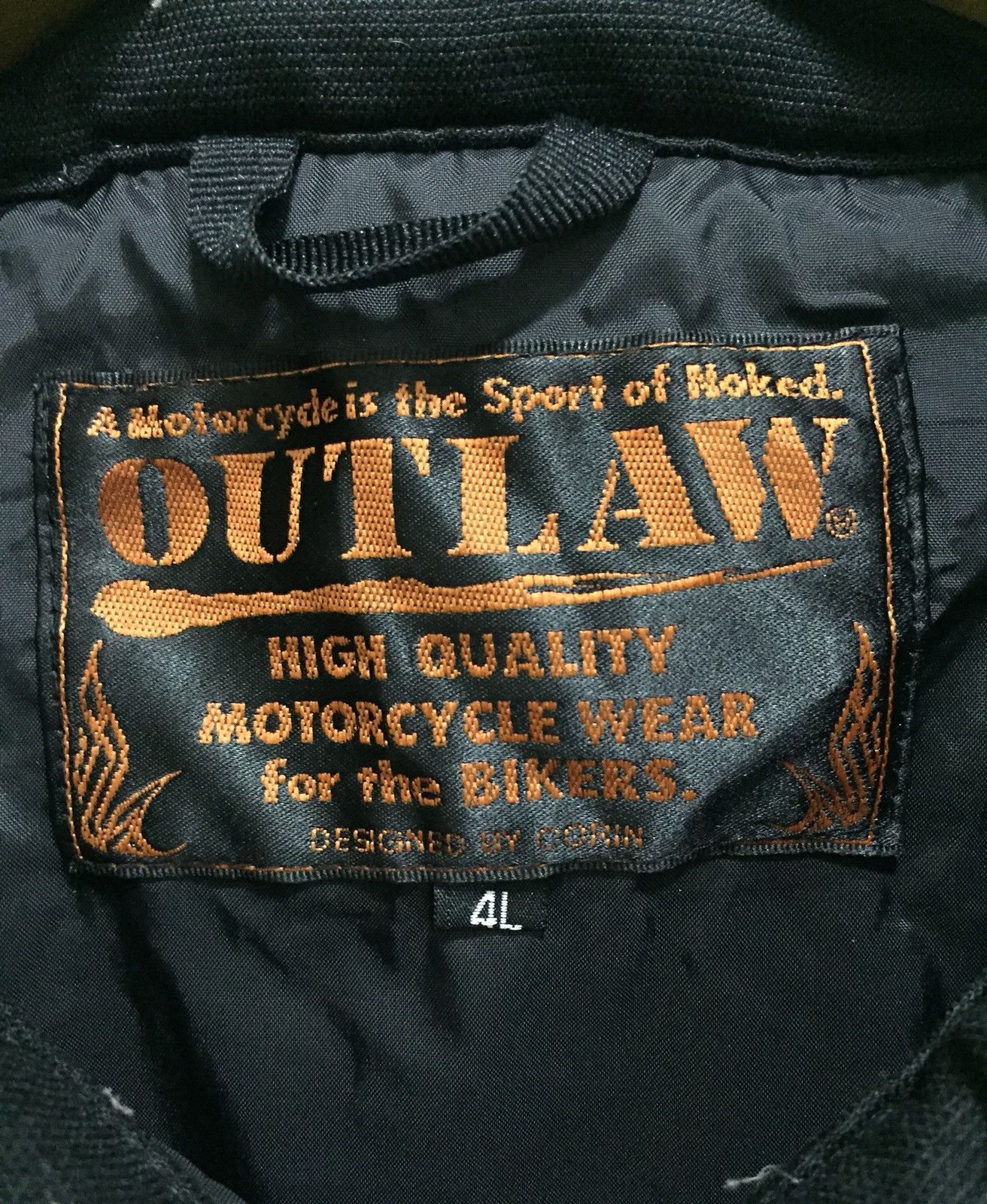 Vintage Vtg Outlaw Motorcycle Jacket Size US L / EU 52-54 / 3 - 3 Thumbnail
