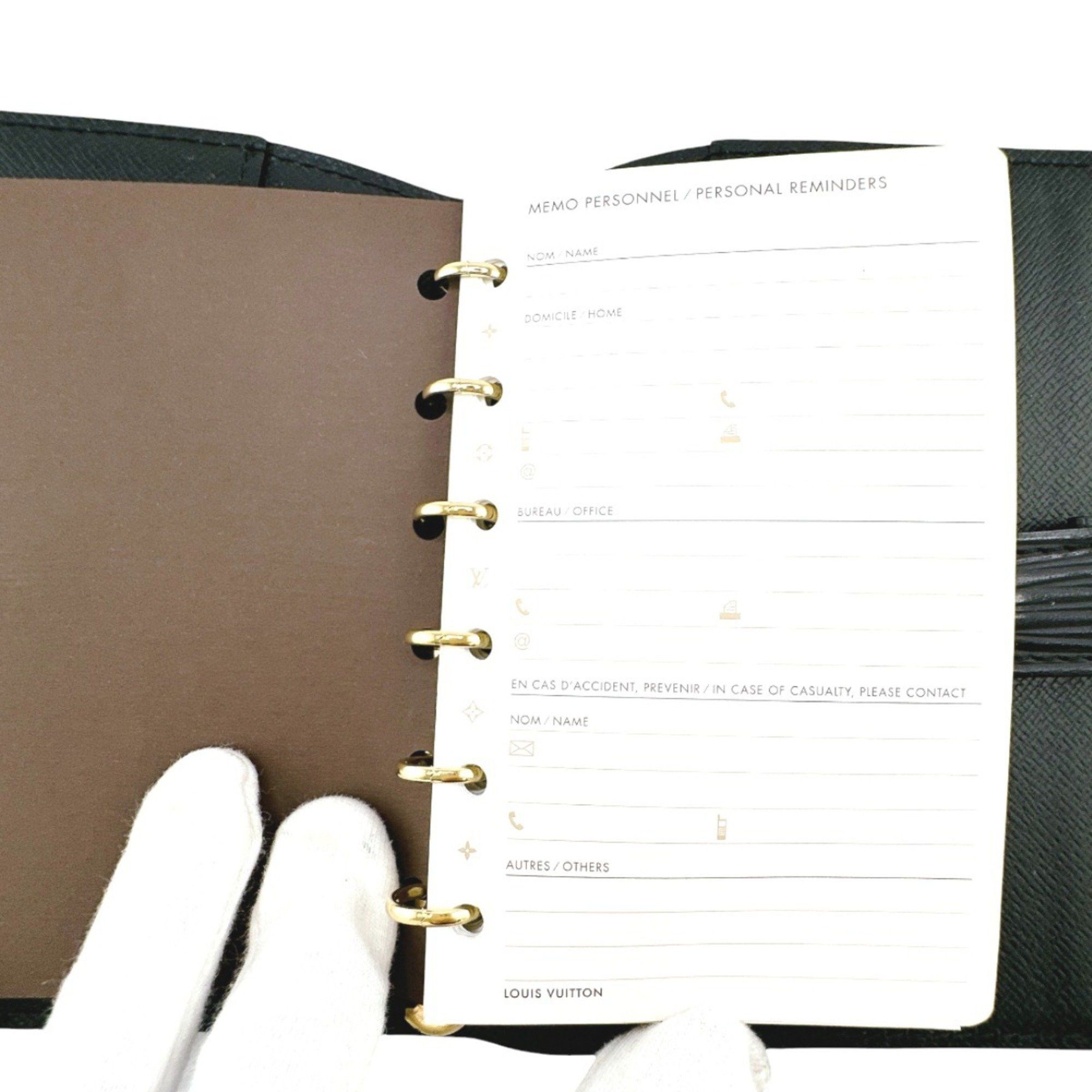 Louis Vuitton Louis Vuitton Planner Cover System Epi Agenda PM Leather R2005H Black Size ONE SIZE - 15 Thumbnail