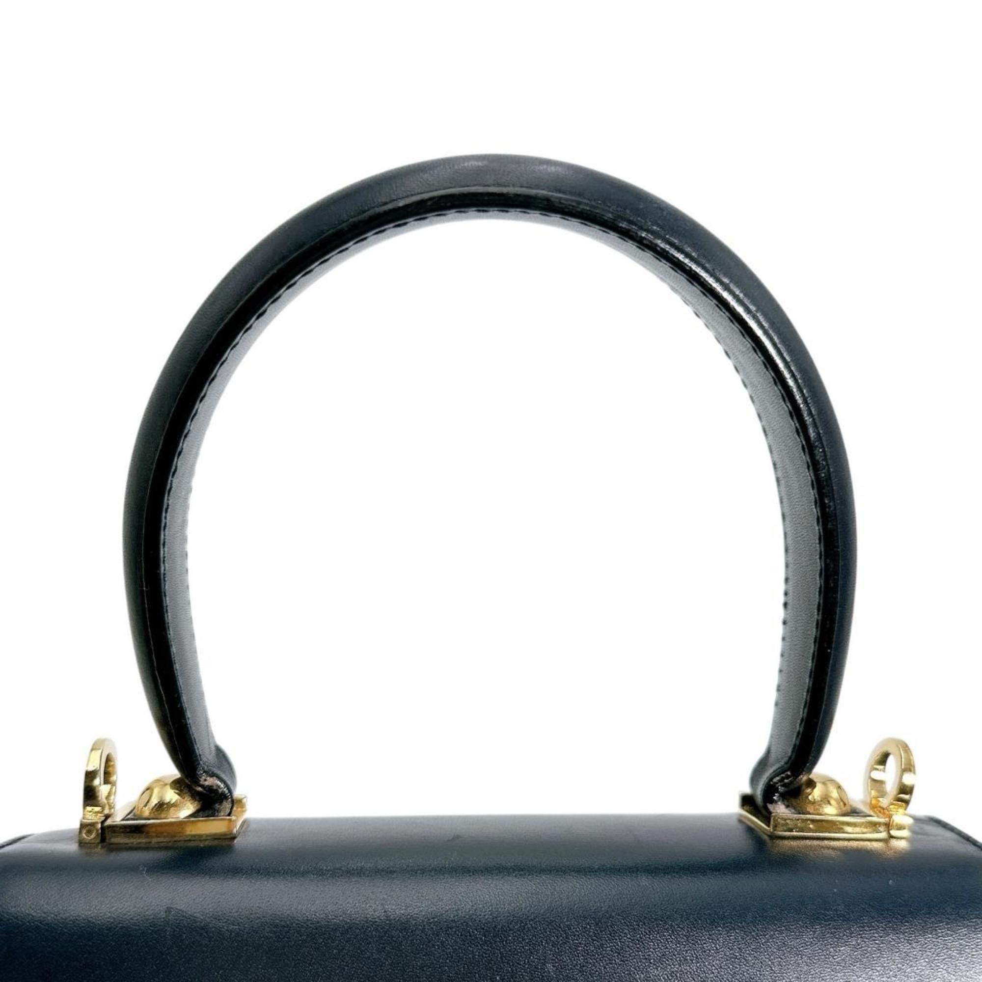 Salvatore Ferragamo Salvatore Ferragamo Handbag 2WAY Bag Shoulder Gancini Leather BX-212193 Black Size ONE SIZE - 14 Thumbnail