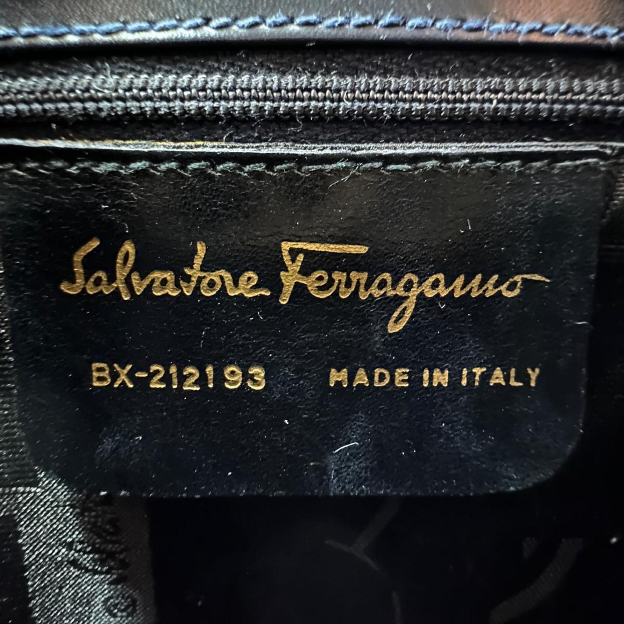 Salvatore Ferragamo Salvatore Ferragamo Handbag 2WAY Bag Shoulder Gancini Leather BX-212193 Black Size ONE SIZE - 18 Thumbnail
