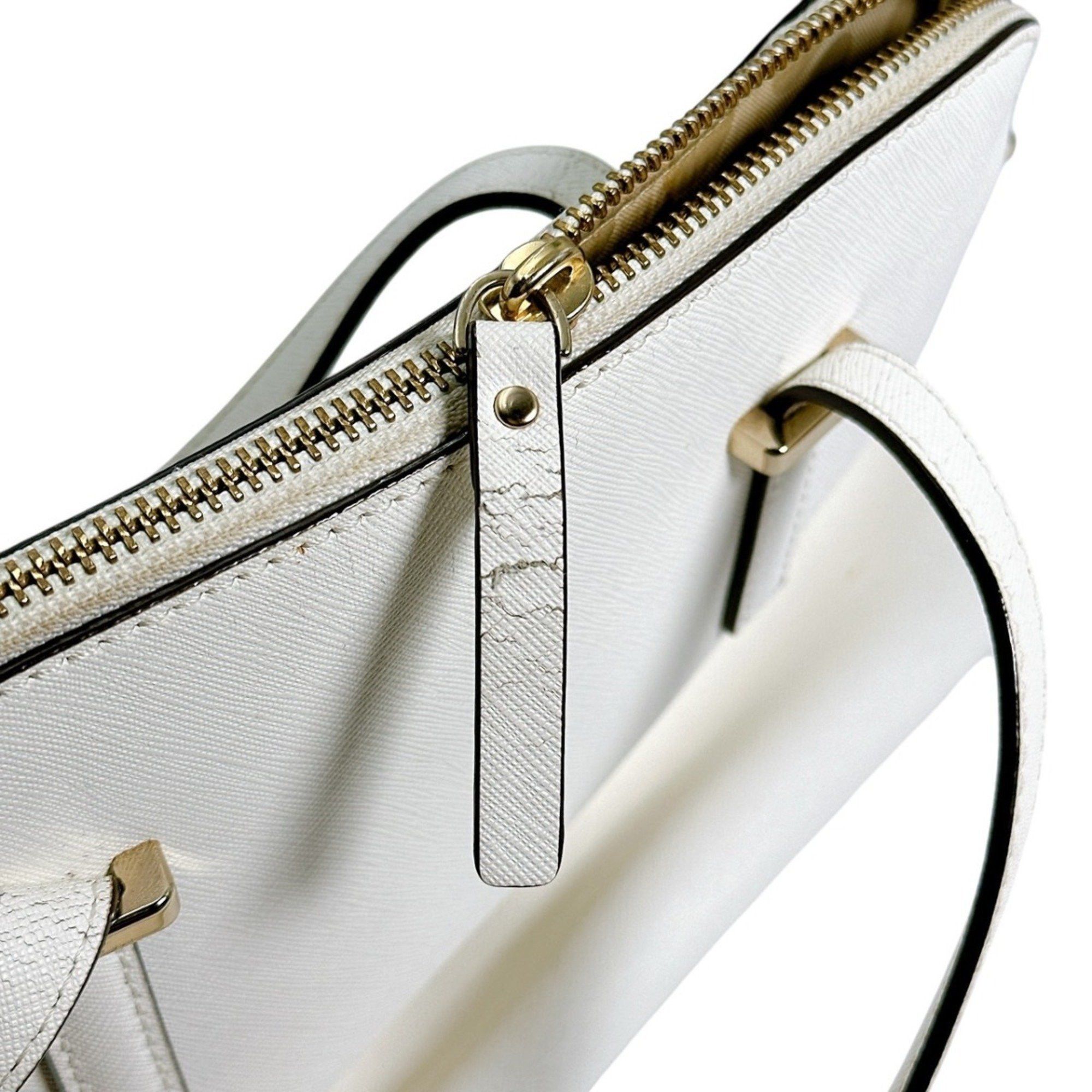 Kate Spade handbag, 2-way bag, shoulder cowhide leather, PXRU4471, white