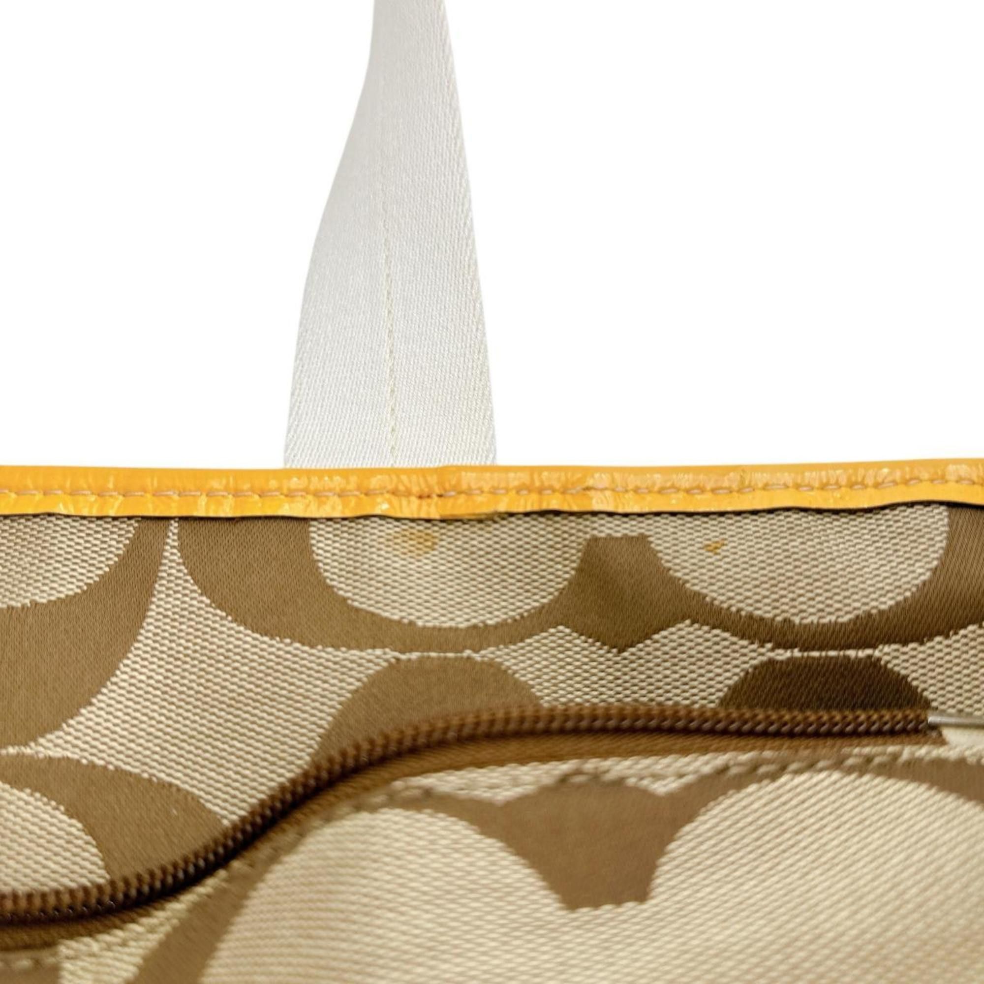 Coach Coach Shoulder Bag Handbag Large Capacity 2way Canvas F14871 Beige Size ONE SIZE - 8 Thumbnail