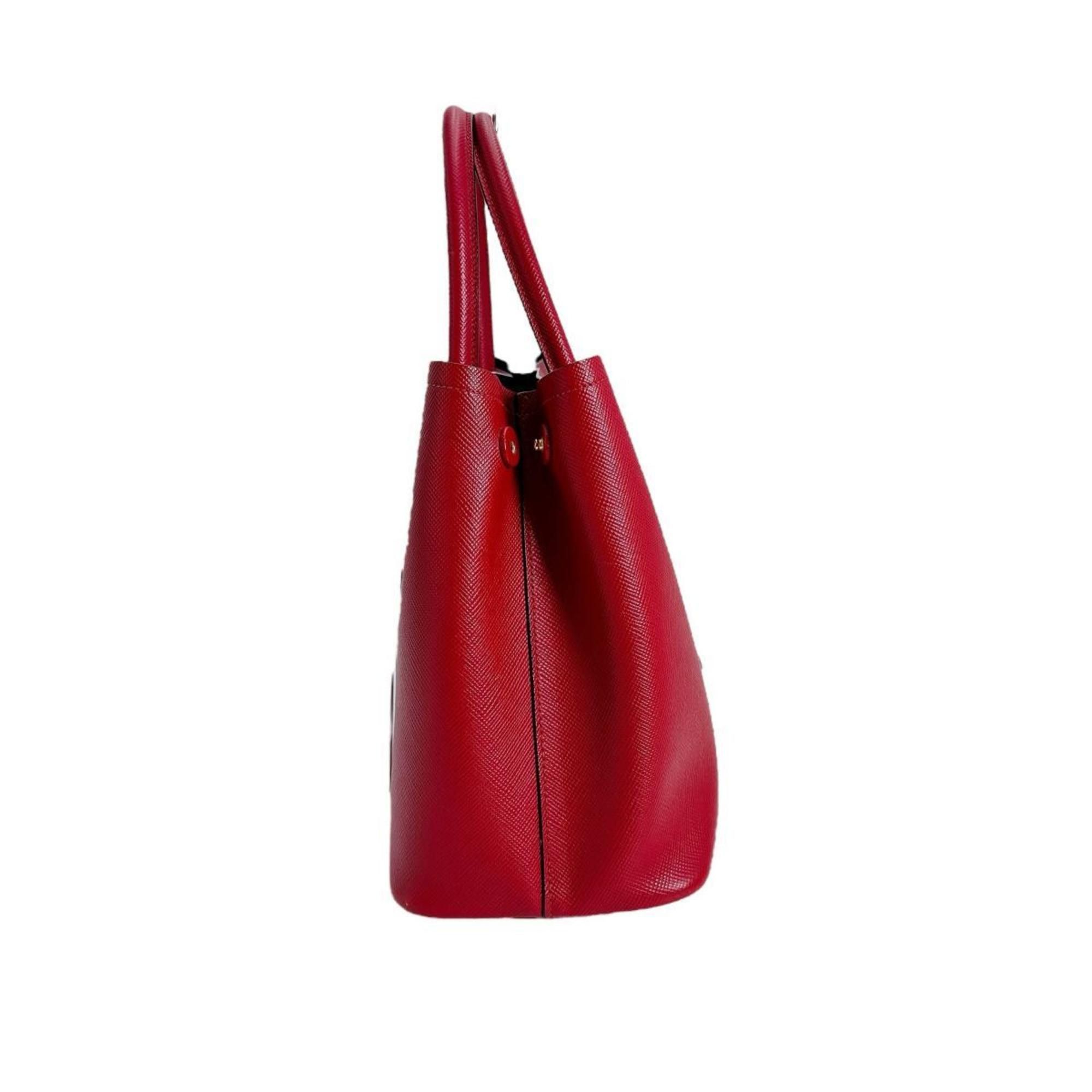 Prada PRADA Handbag Shoulder Bag Saffiano 2way Cowhide Leather BN2775 Red Size ONE SIZE - 4 Thumbnail