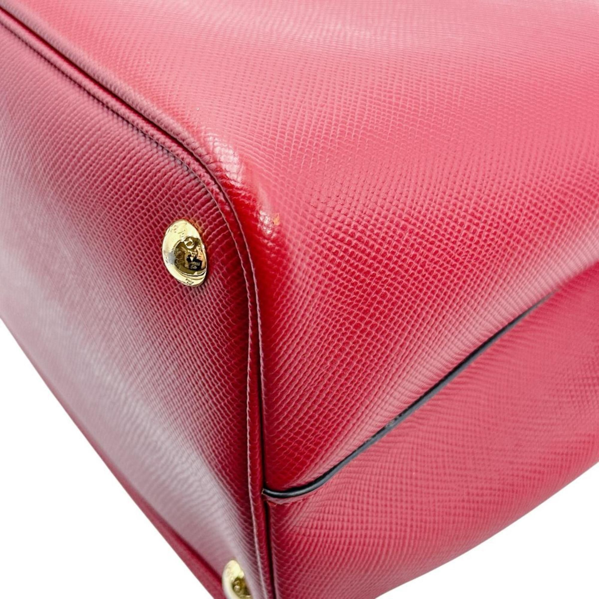 Prada PRADA Handbag Shoulder Bag Saffiano 2way Cowhide Leather BN2775 Red Size ONE SIZE - 8 Thumbnail