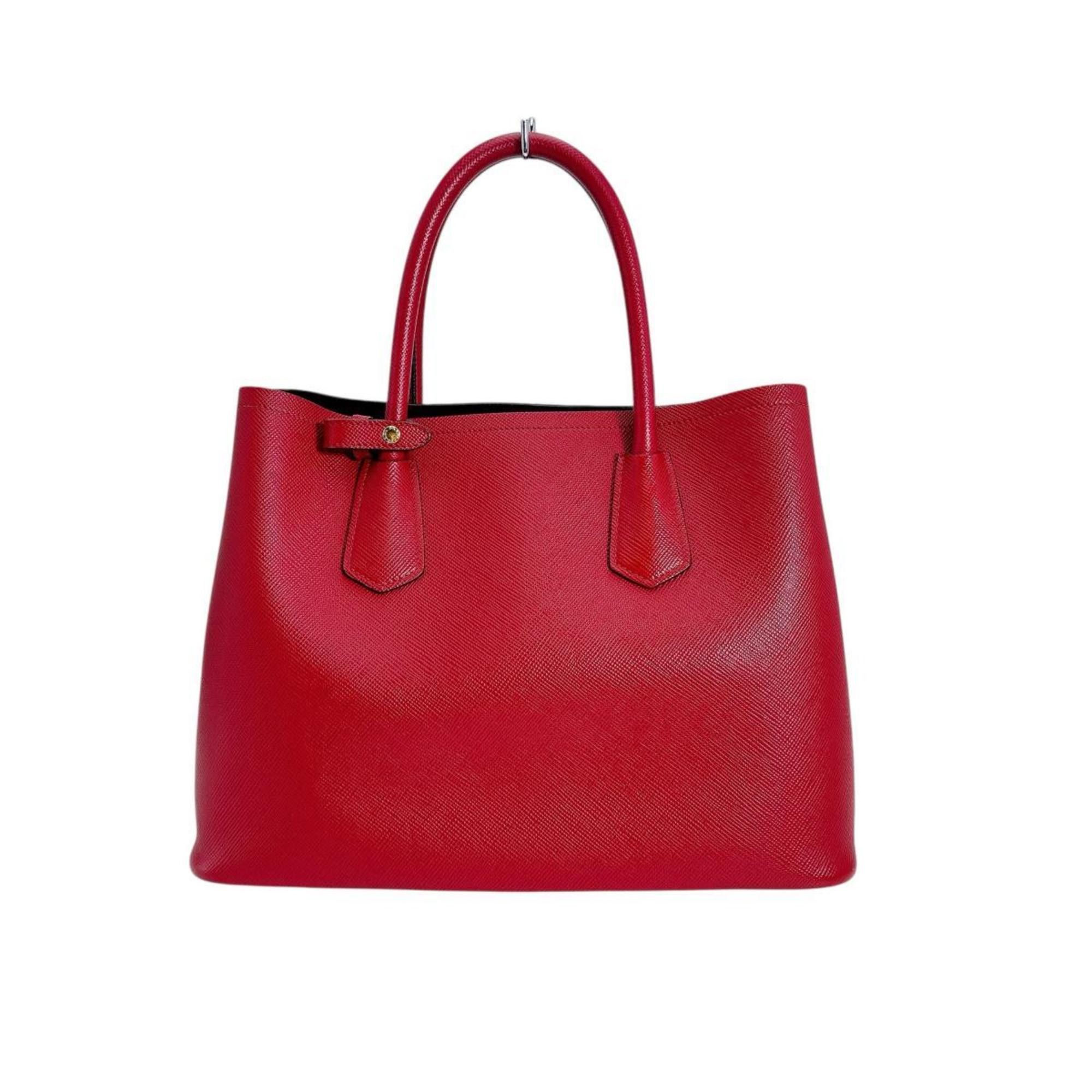 Prada PRADA Handbag Shoulder Bag Saffiano 2way Cowhide Leather BN2775 Red Size ONE SIZE - 3 Thumbnail