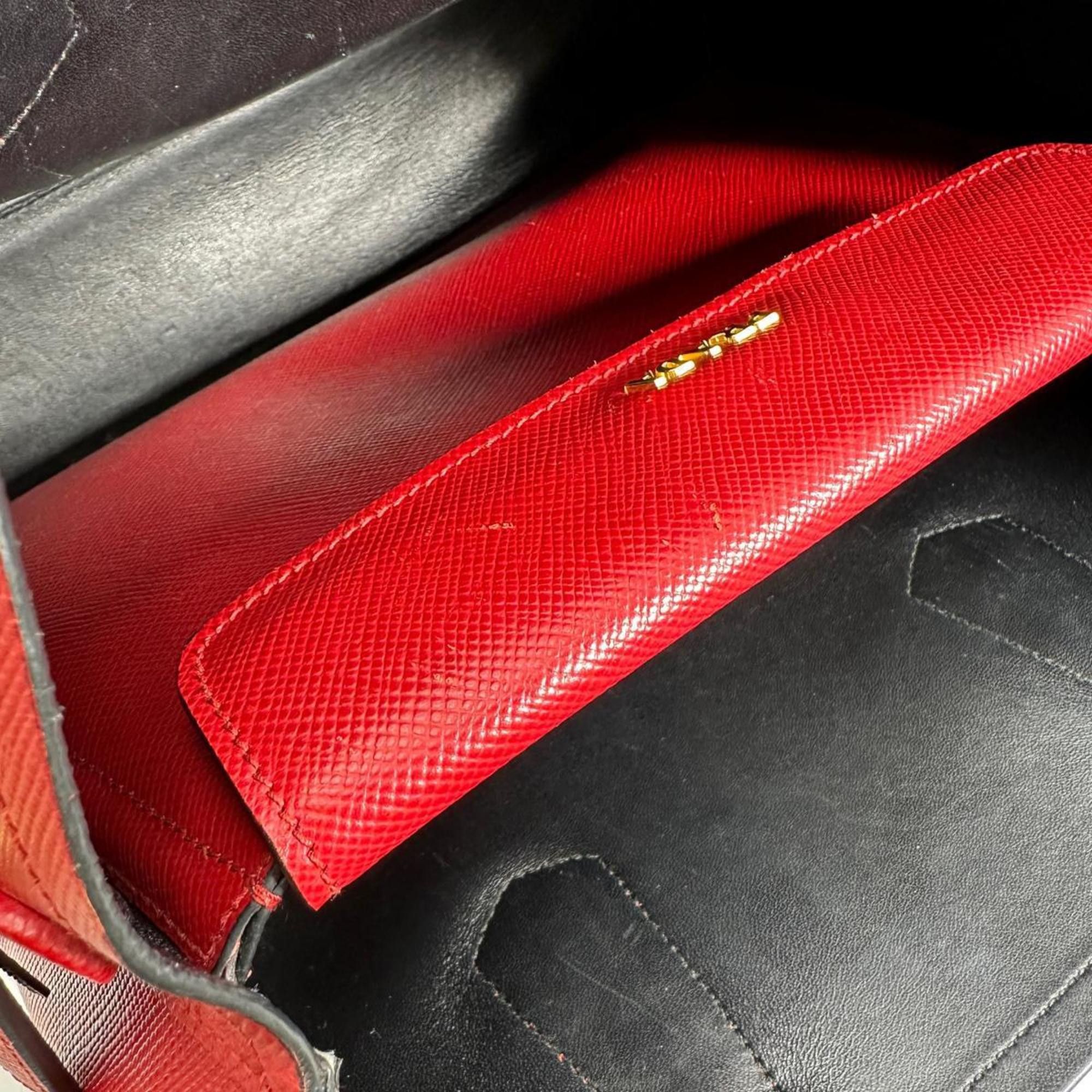 Prada PRADA Handbag Shoulder Bag Saffiano 2way Cowhide Leather BN2775 Red Size ONE SIZE - 13 Thumbnail