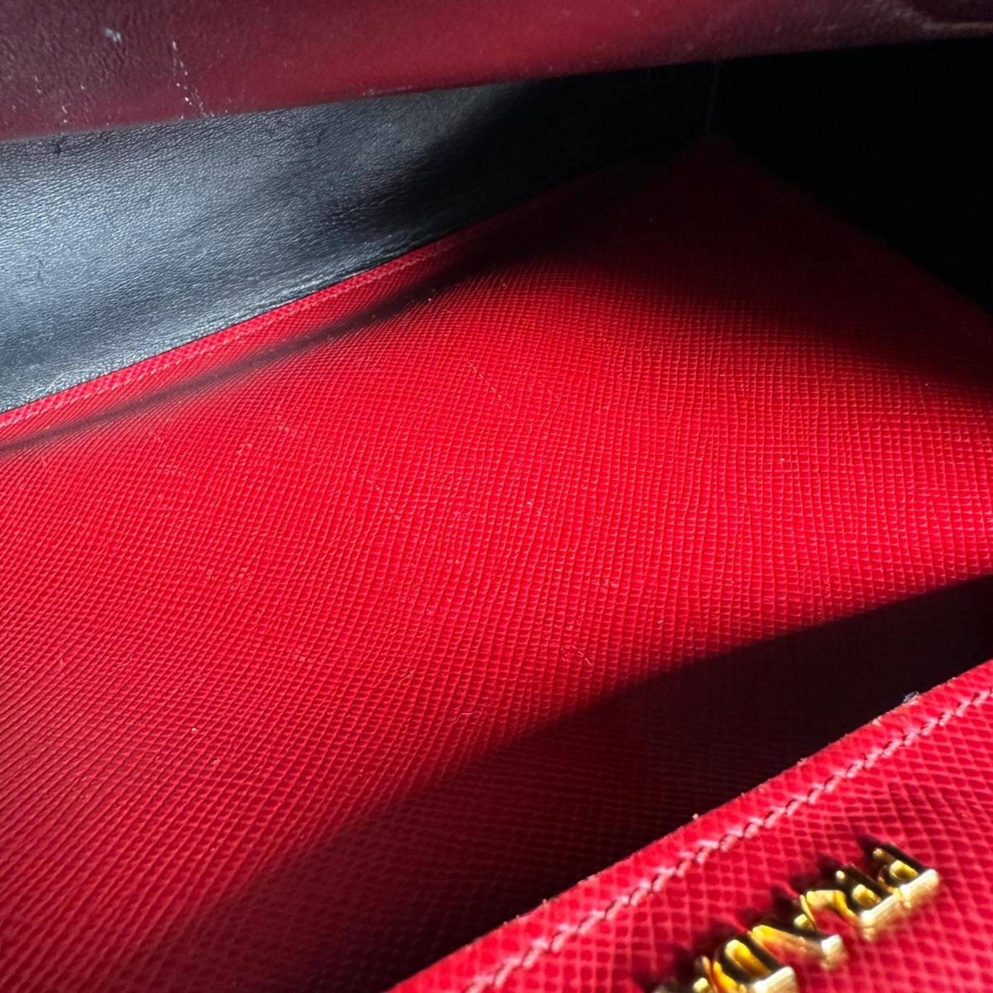 Prada PRADA Handbag Shoulder Bag Saffiano 2way Cowhide Leather BN2775 Red Size ONE SIZE - 14 Thumbnail