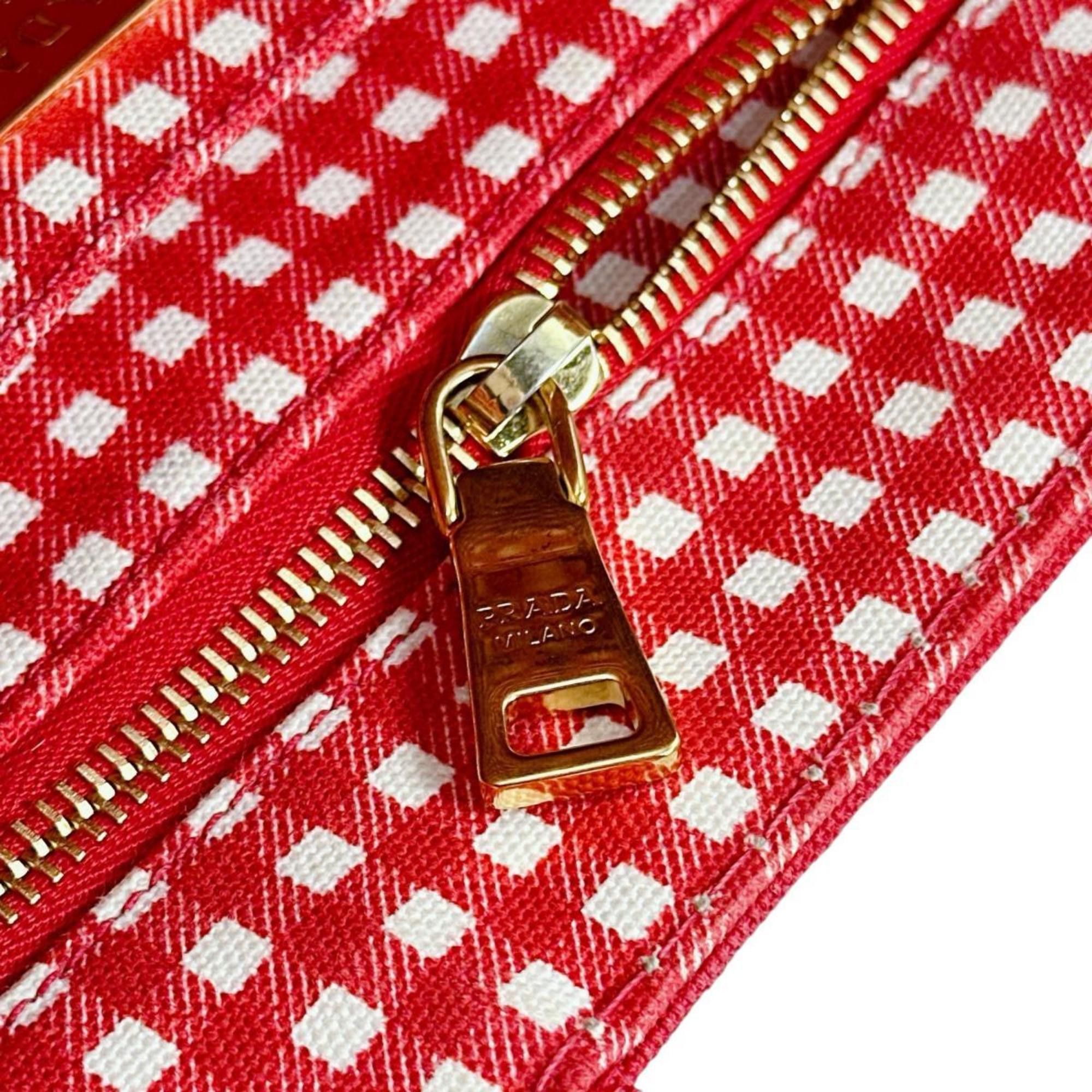 Prada PRADA Tote Bag 2way Mini Canapa Canvas BN2439 Red Size ONE SIZE - 12 Thumbnail