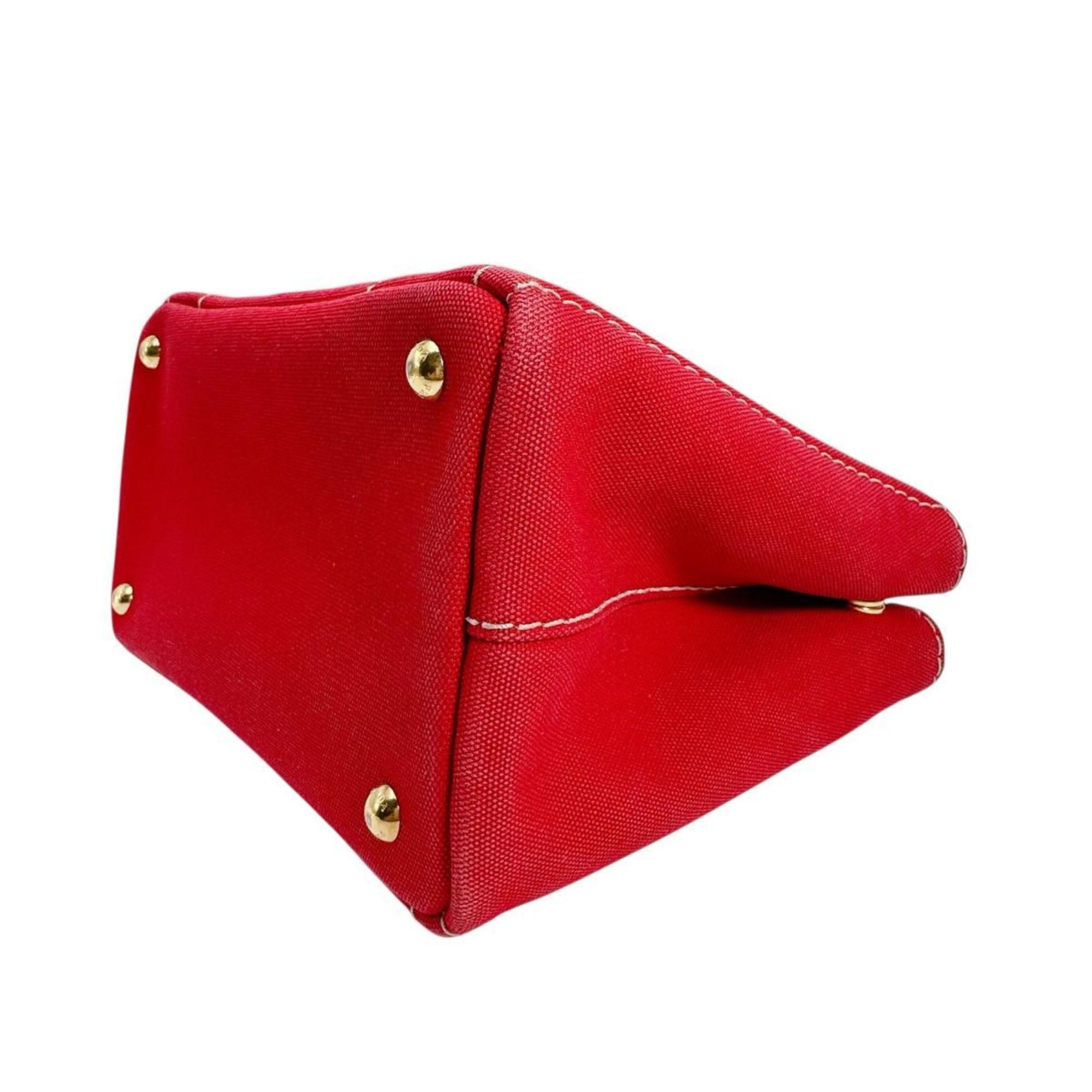 Prada PRADA Tote Bag 2way Mini Canapa Canvas BN2439 Red Size ONE SIZE - 6 Thumbnail
