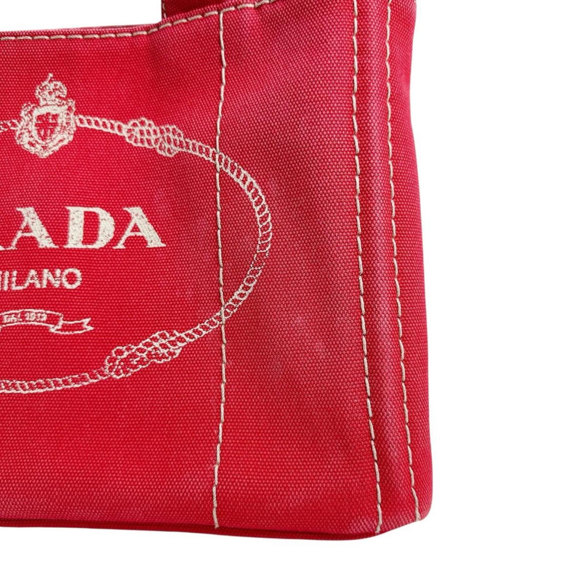 Prada PRADA Tote Bag 2way Mini Canapa Canvas BN2439 Red Size ONE SIZE - 8 Thumbnail
