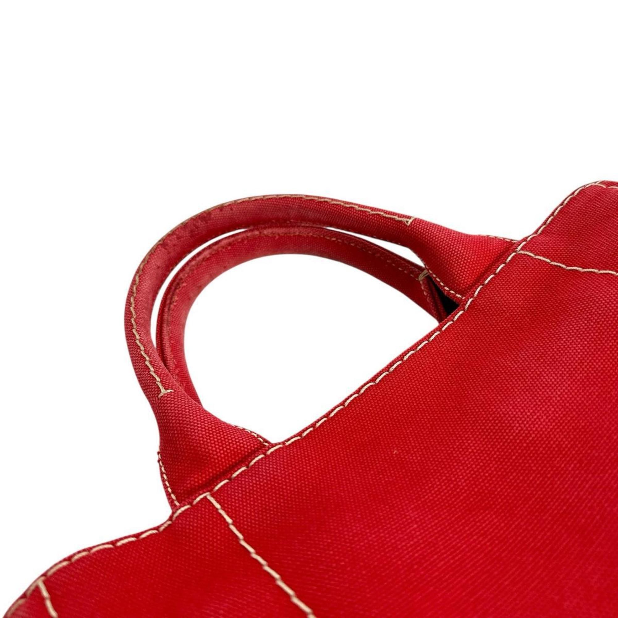 Prada PRADA Tote Bag 2way Mini Canapa Canvas BN2439 Red Size ONE SIZE - 9 Thumbnail