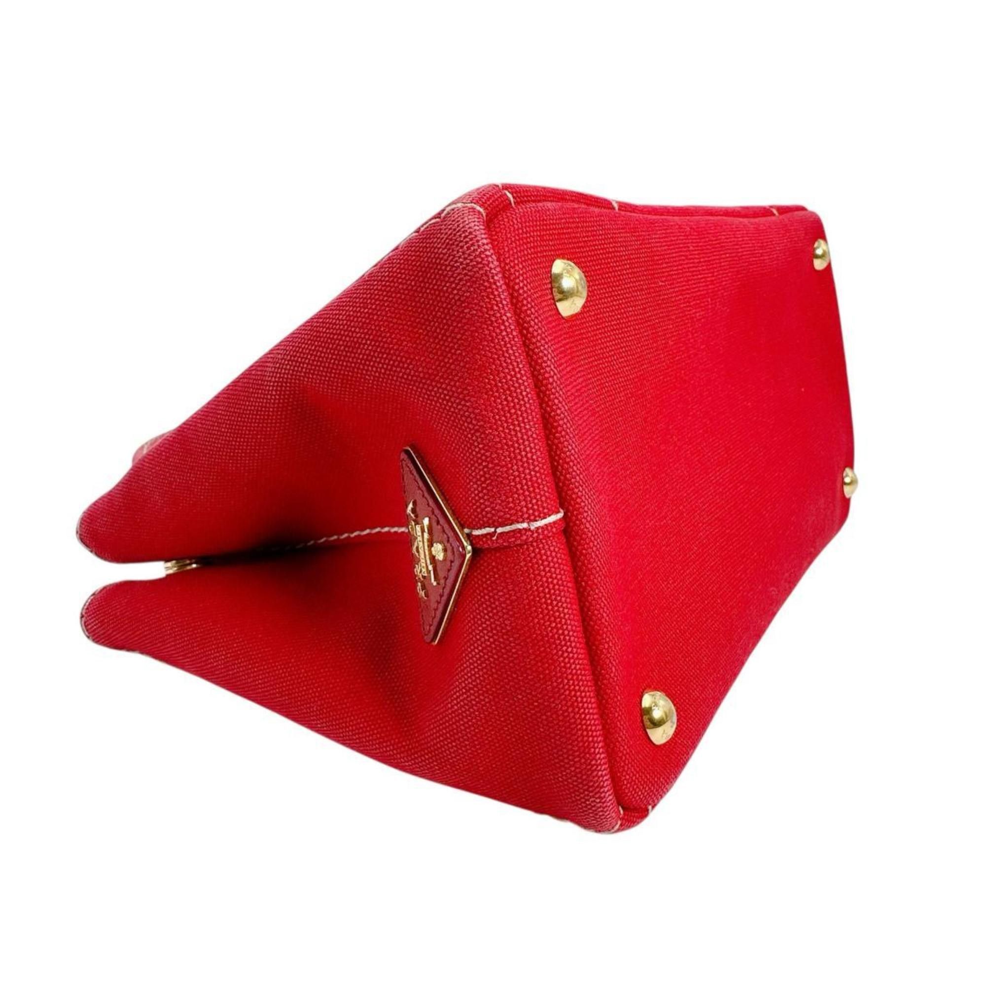 Prada PRADA Tote Bag 2way Mini Canapa Canvas BN2439 Red Size ONE SIZE - 7 Thumbnail