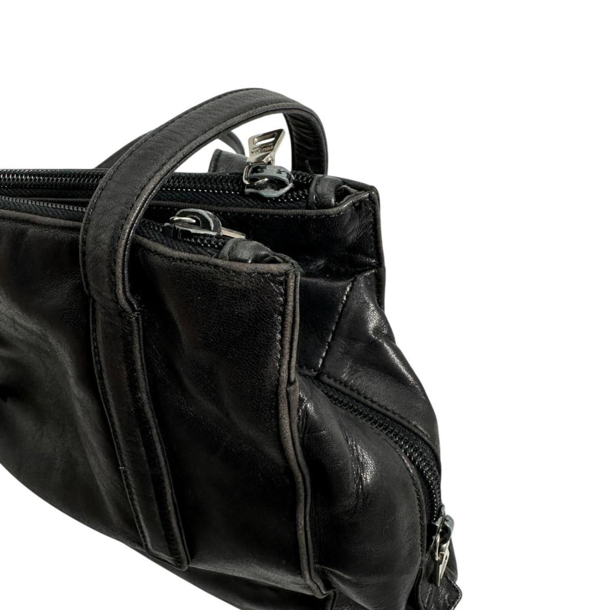 Prada PRADA Tote Bag Logo Embossed Leather Black Size ONE SIZE - 13 Thumbnail