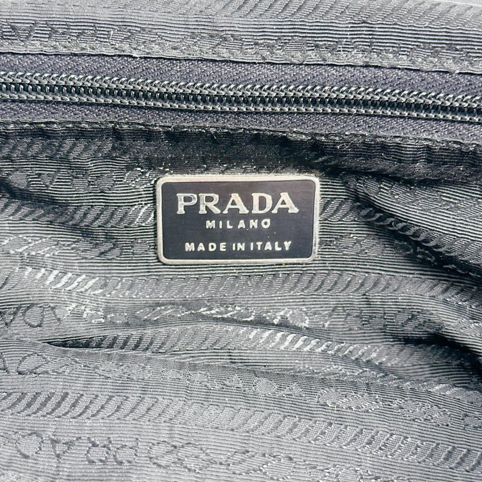 Prada PRADA Tote Bag Logo Embossed Leather Black Size ONE SIZE - 17 Thumbnail