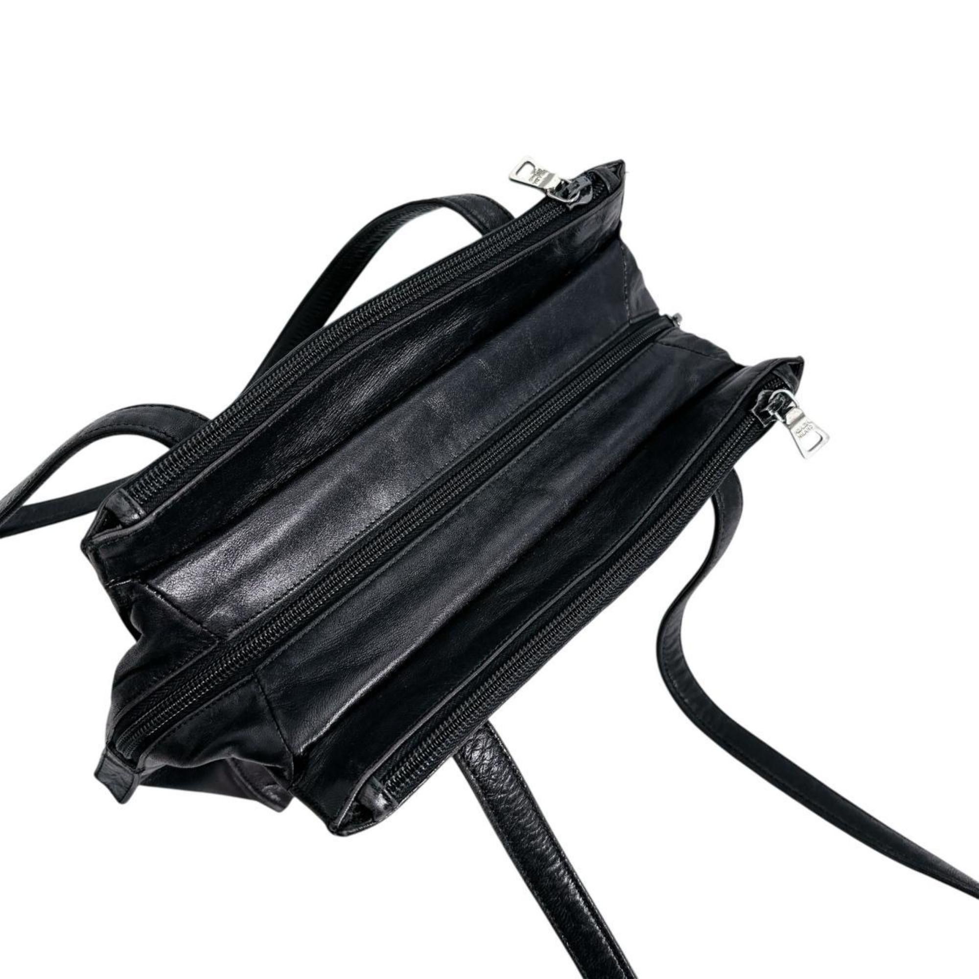 Prada PRADA Tote Bag Logo Embossed Leather Black Size ONE SIZE - 9 Thumbnail