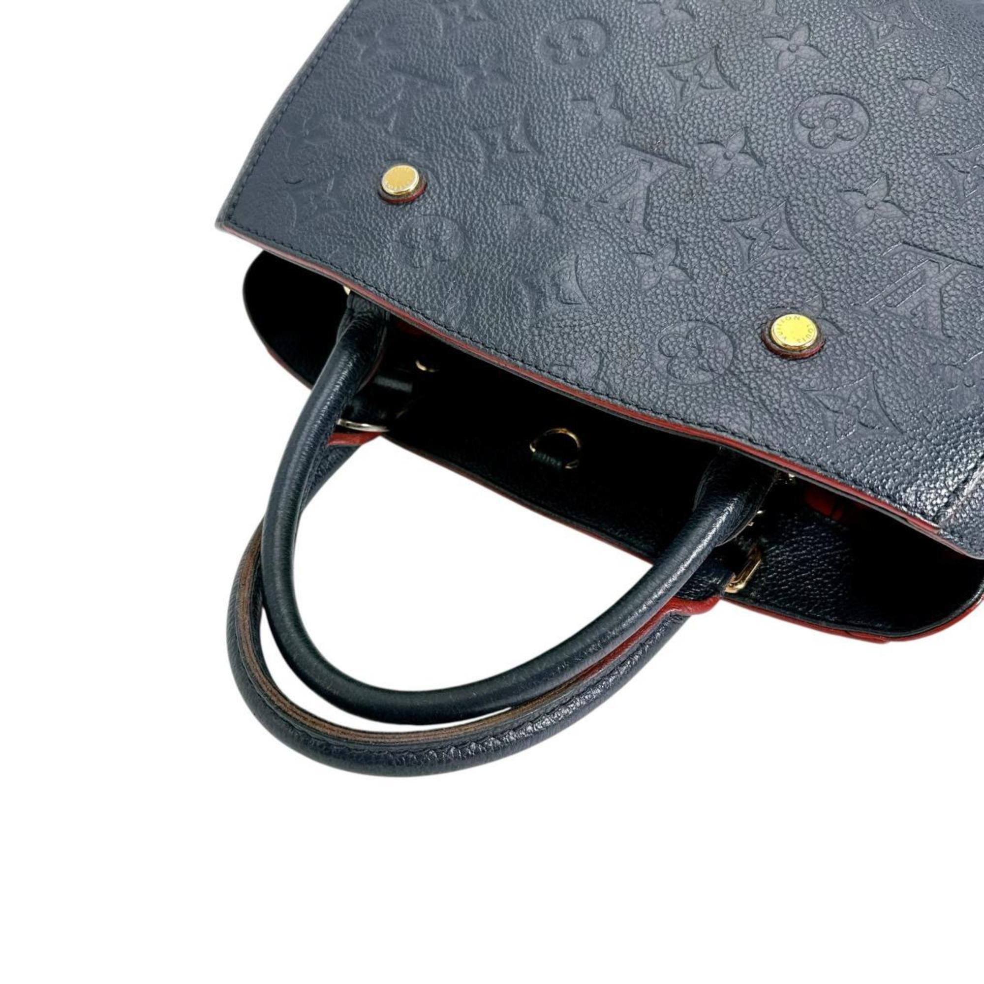 Louis Vuitton Louis Vuitton Shoulder Bag Montaigne BB Empreinte Marine Rouge Monogram M42747 Size ONE SIZE - 8 Thumbnail