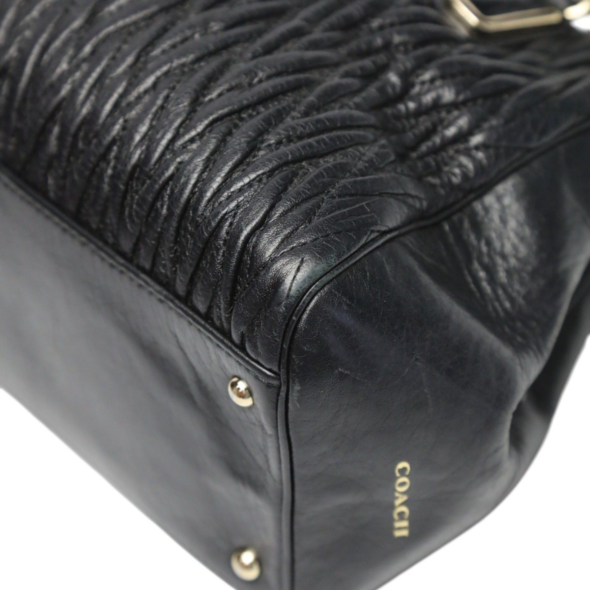 Coach COACH Handbag 2way Shoulder Bag Satchel Madison Leather F49723 Black Size ONE SIZE - 7 Thumbnail
