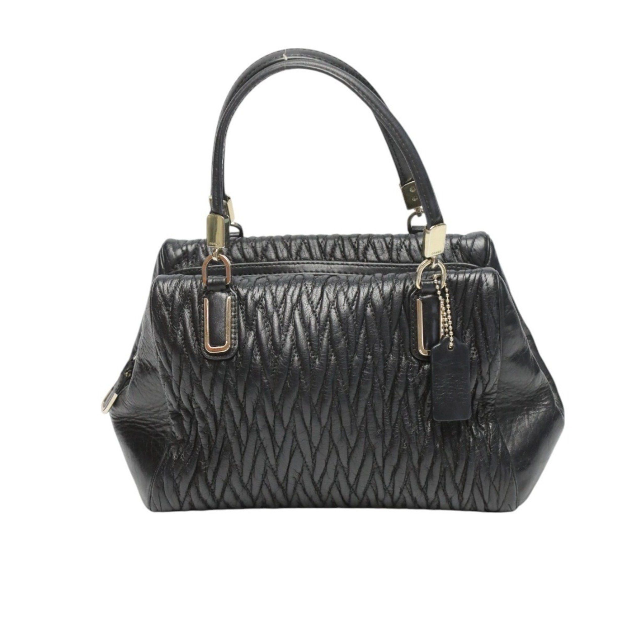 Coach COACH Handbag 2way Shoulder Bag Satchel Madison Leather F49723 Black Size ONE SIZE - 3 Thumbnail