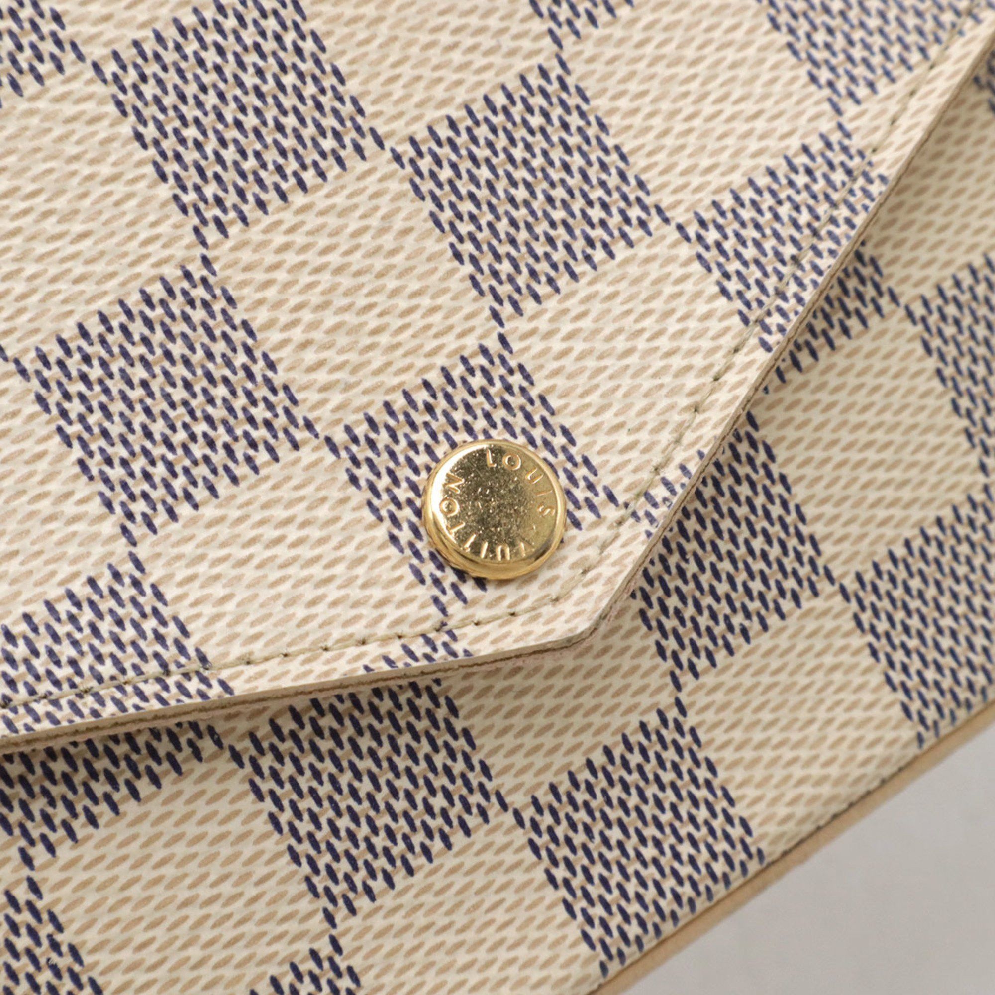 Louis Vuitton LOUIS VUITTON Damier Azur Pochette Felicie Shoulder Bag Chain Clutch N63106 Size ONE SIZE - 5 Thumbnail