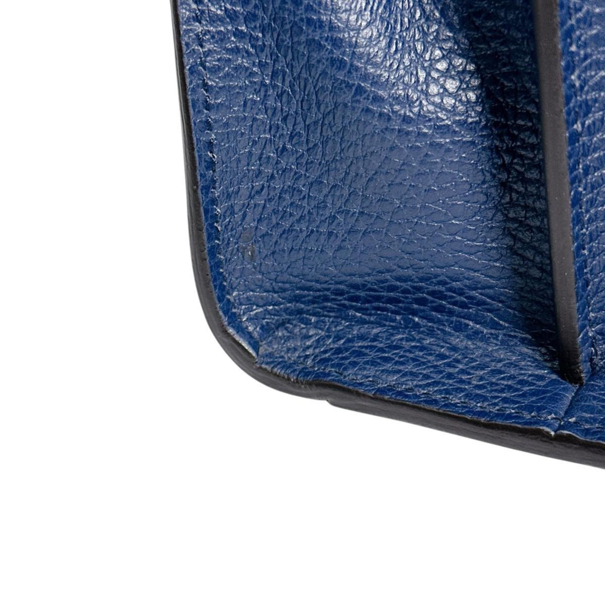 Gucci GUCCI Handbag Bamboo Leather 2way 470271 Blue Size ONE SIZE - 12 Thumbnail