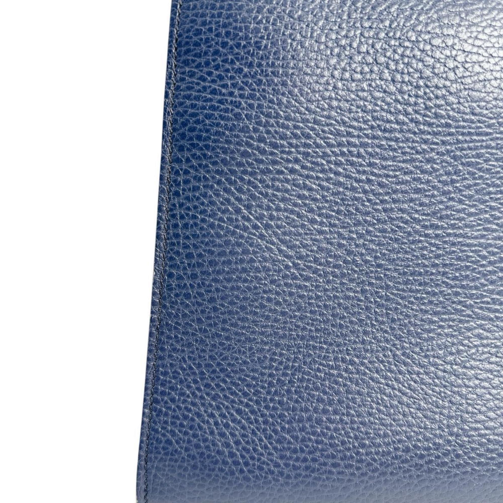 Gucci GUCCI Handbag Bamboo Leather 2way 470271 Blue Size ONE SIZE - 11 Thumbnail