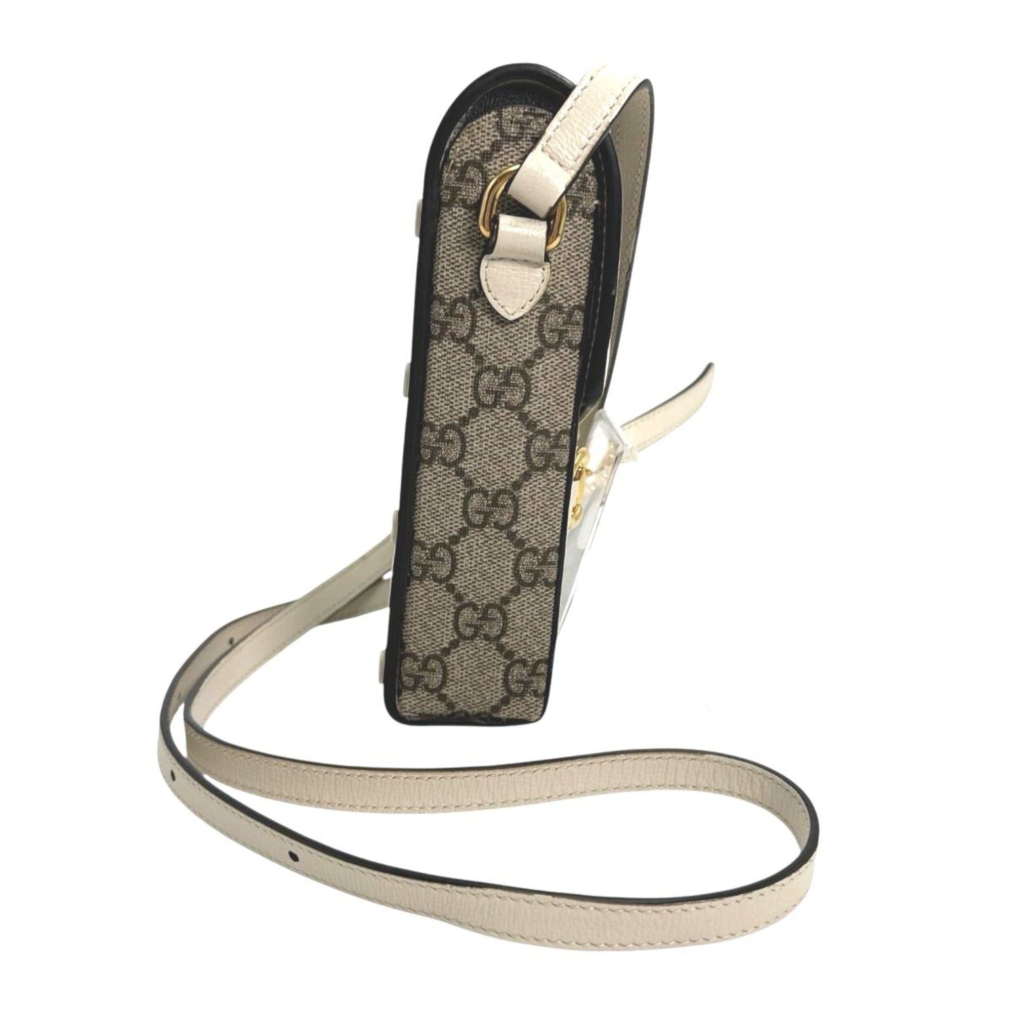 Gucci GUCCI Shoulder Bag GG Supreme Horsebit Canvas 625615 Beige Size ONE SIZE - 4 Thumbnail