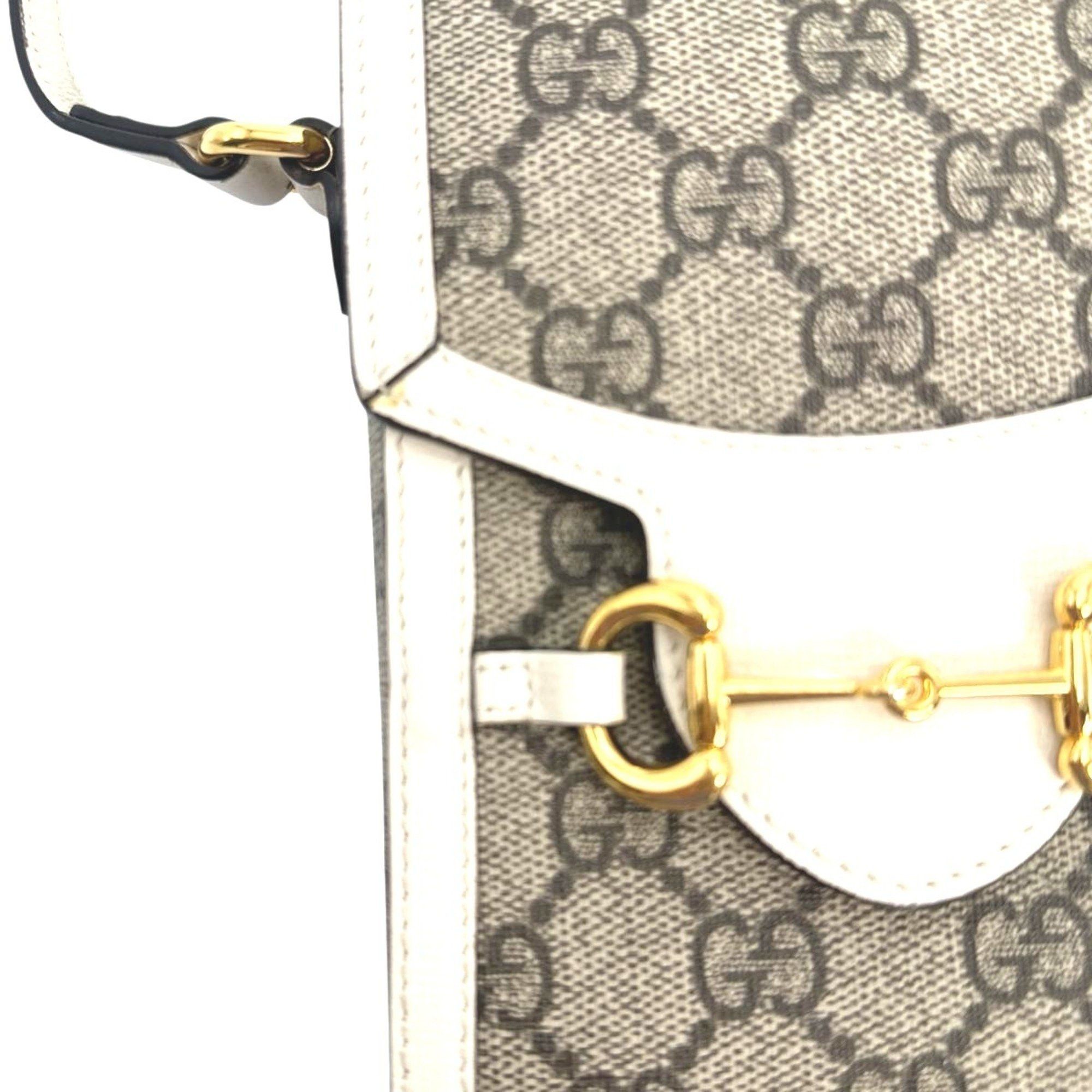 Gucci GUCCI Shoulder Bag GG Supreme Horsebit Canvas 625615 Beige Size ONE SIZE - 6 Thumbnail