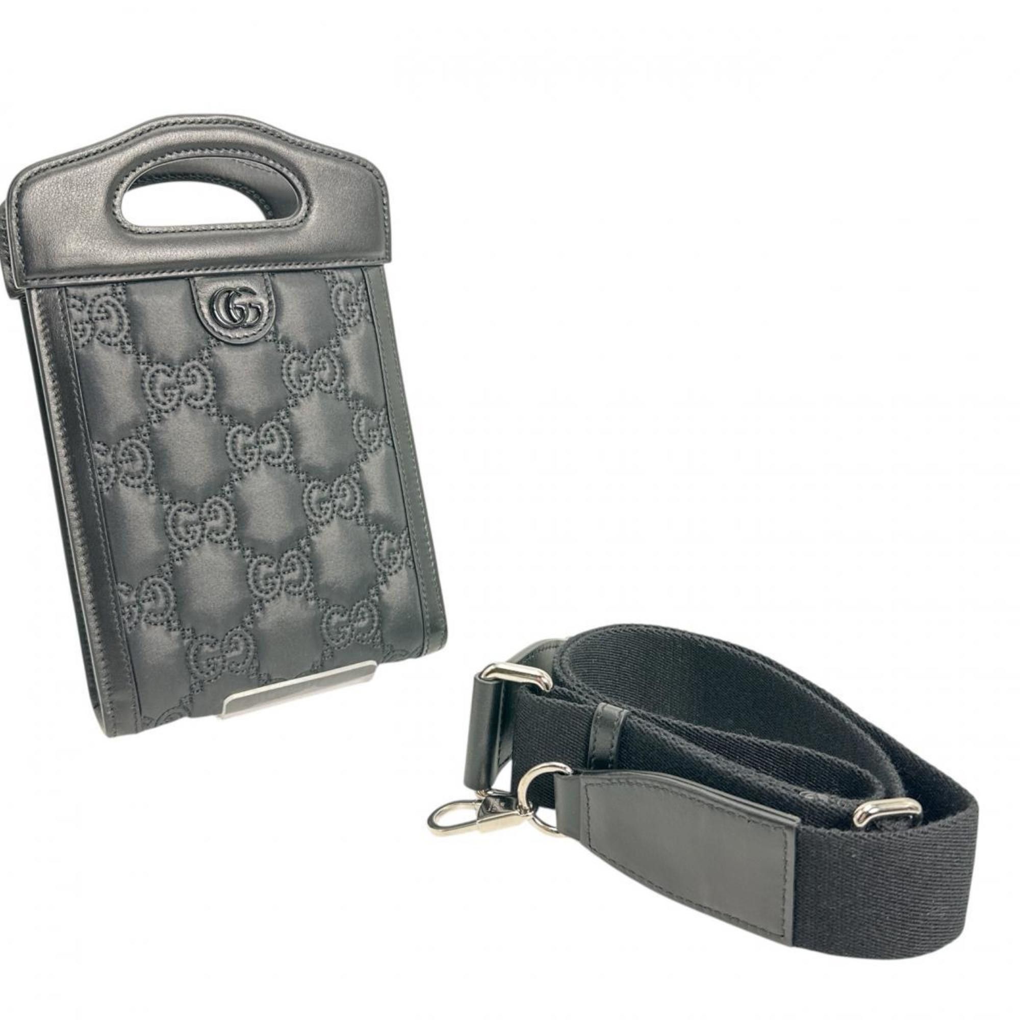 Gucci GUCCI Shoulder Bag 2WAY GG Mini Matelasse Nylon 723776 Black Size ONE SIZE - 3 Thumbnail
