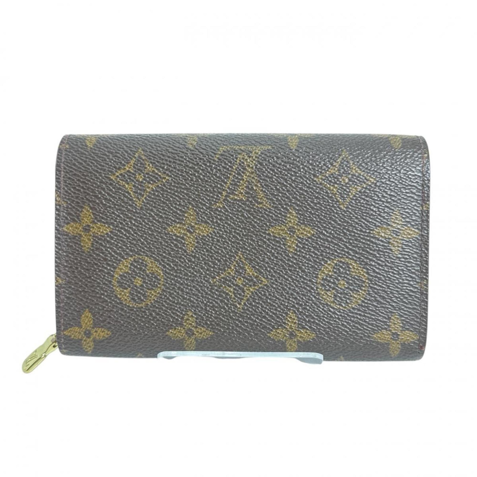 Louis Vuitton Louis Vuitton Bi-fold wallet L-shaped zipper Monogram Porte Monnaie Tresor canvas M61730 Brown Size ONE SIZE - 2 Thumbnail