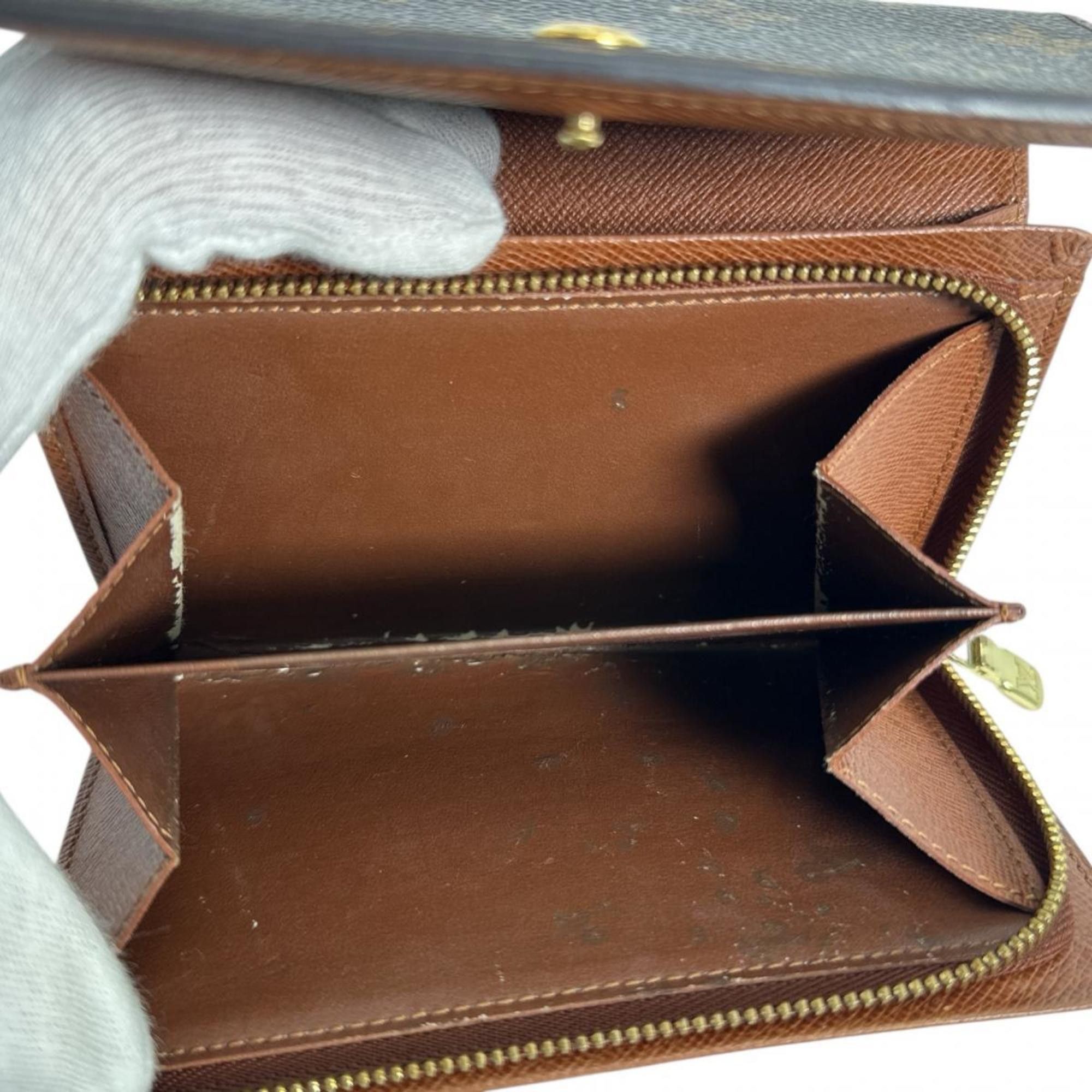 Louis Vuitton Louis Vuitton Bi-fold wallet L-shaped zipper Monogram Porte Monnaie Tresor canvas M61730 Brown Size ONE SIZE - 9 Thumbnail