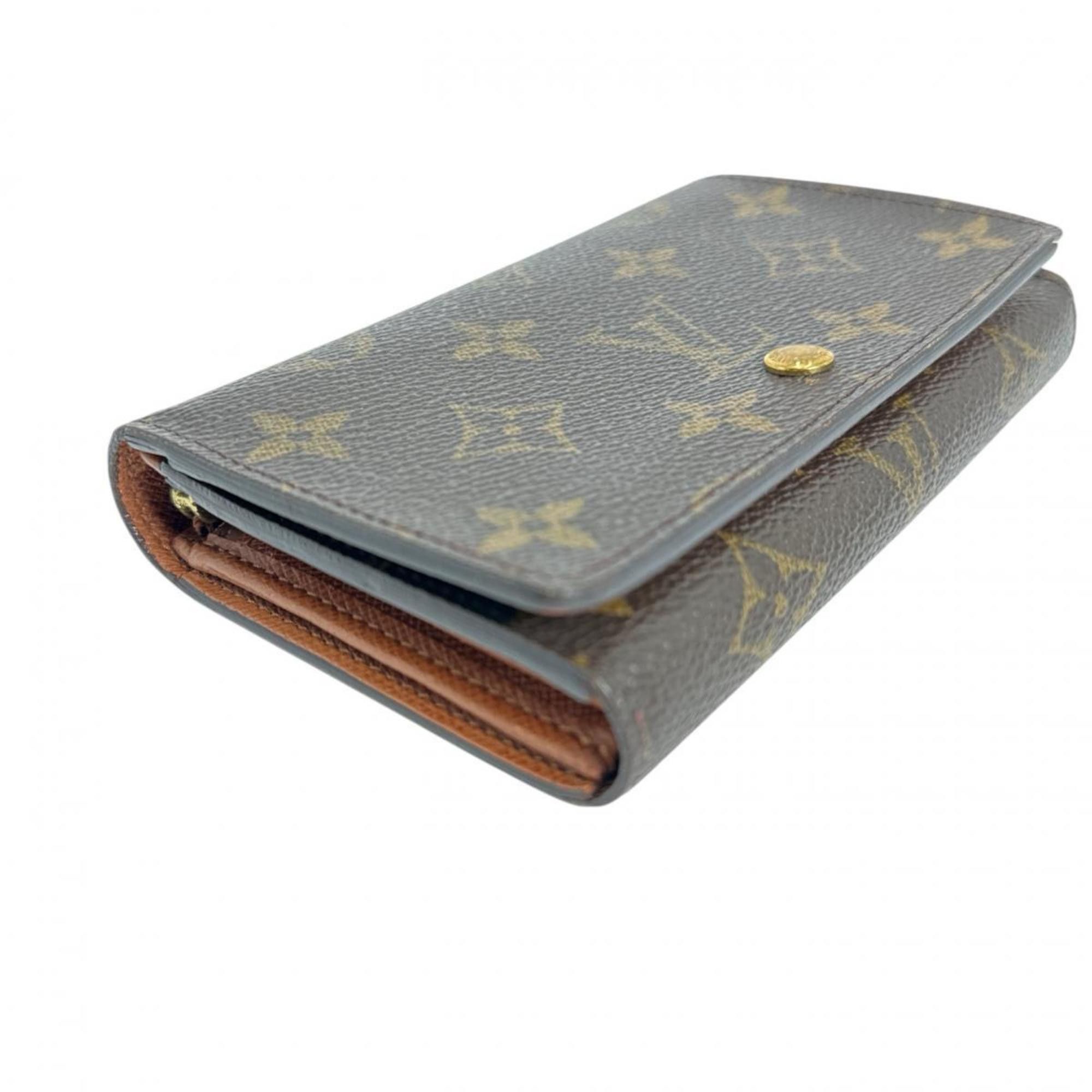 Louis Vuitton Louis Vuitton Bi-fold wallet L-shaped zipper Monogram Porte Monnaie Tresor canvas M61730 Brown Size ONE SIZE - 5 Thumbnail