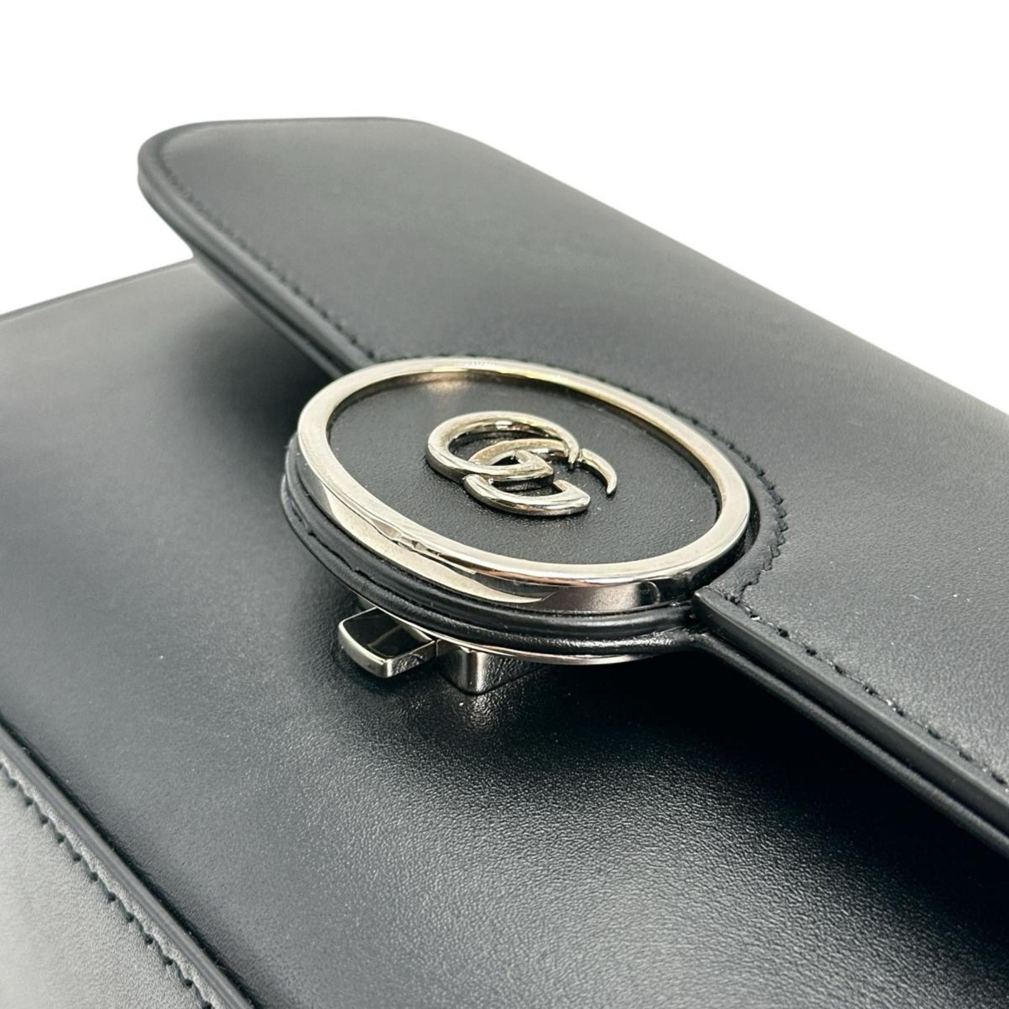 Gucci GUCCI Shoulder Bag Leather 739722 Black Size ONE SIZE - 10 Thumbnail