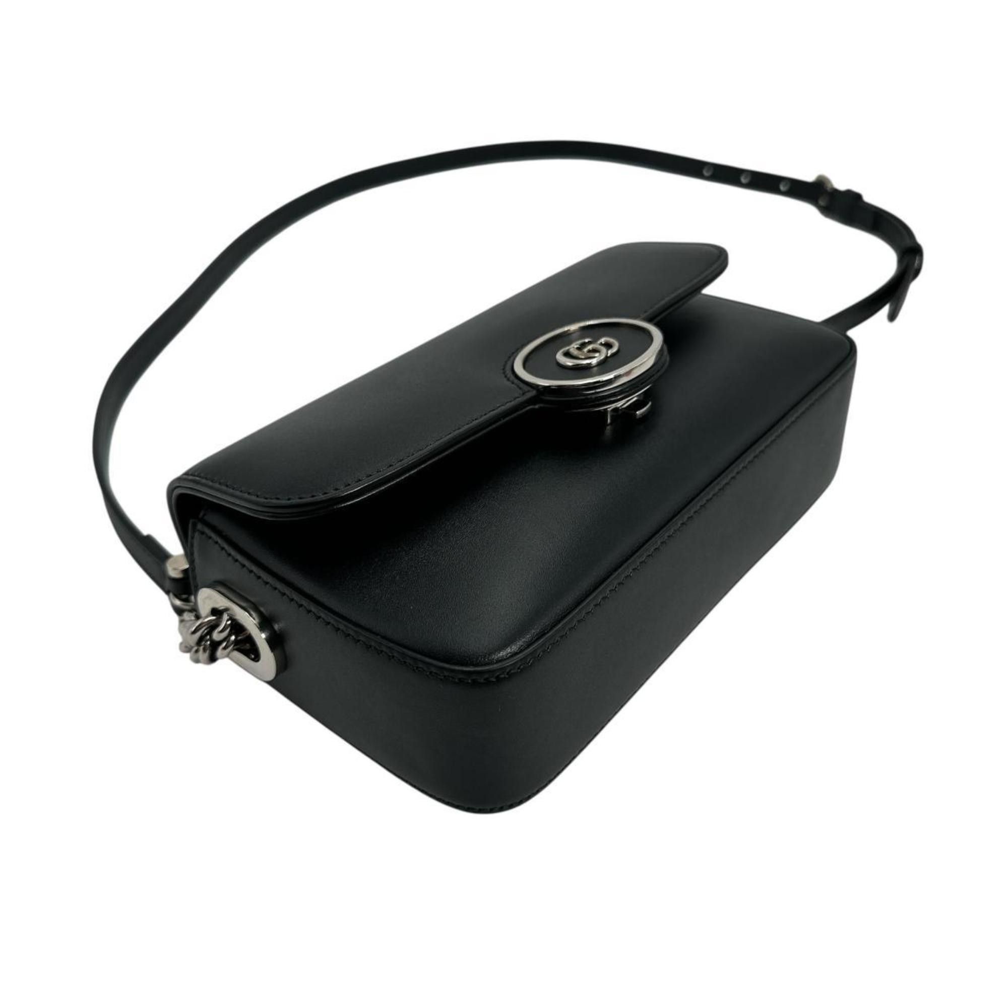 Gucci GUCCI Shoulder Bag Leather 739722 Black Size ONE SIZE - 7 Thumbnail