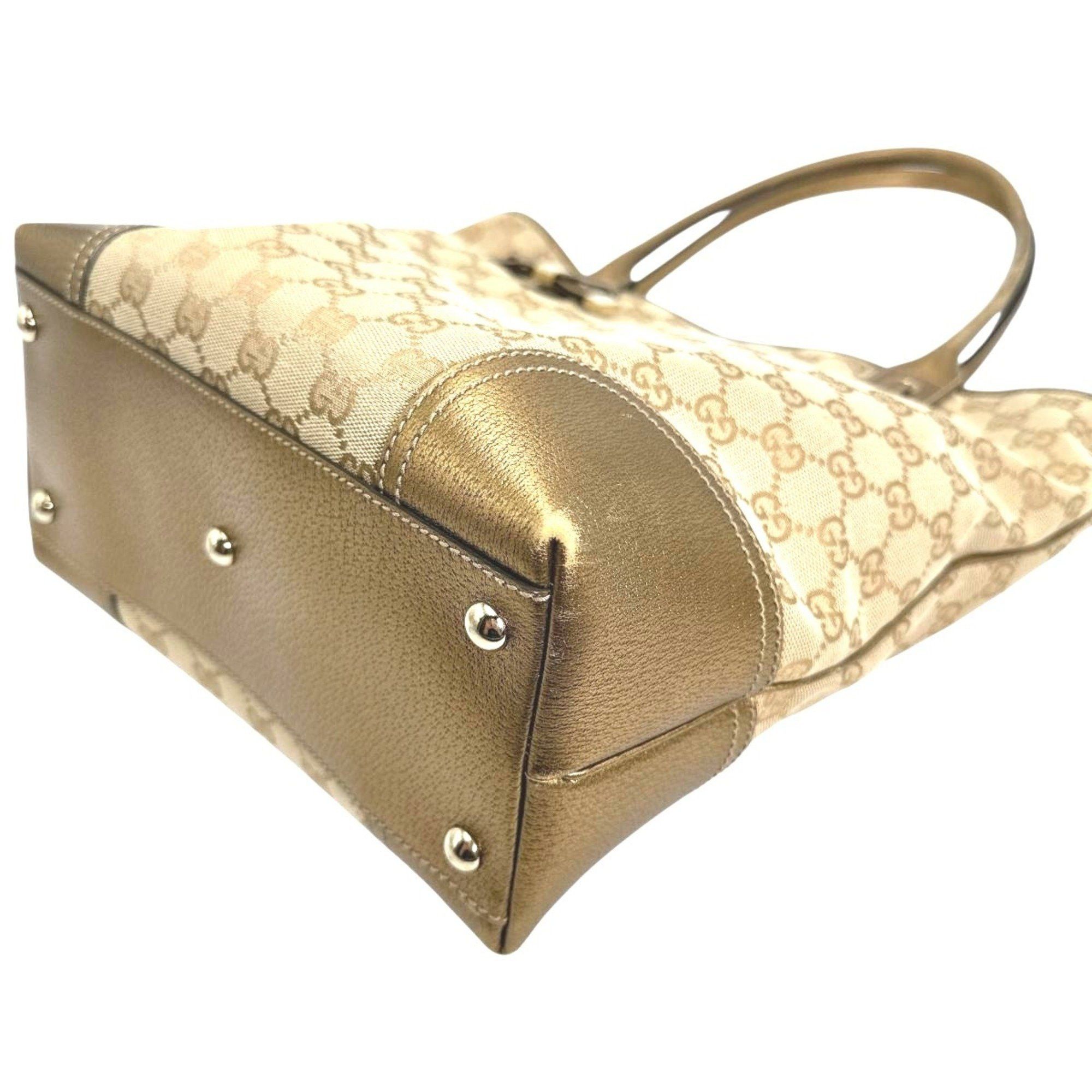 Gucci GUCCI Tote Bag Handbag Canvas GG 181779 Beige Size ONE SIZE - 6 Thumbnail