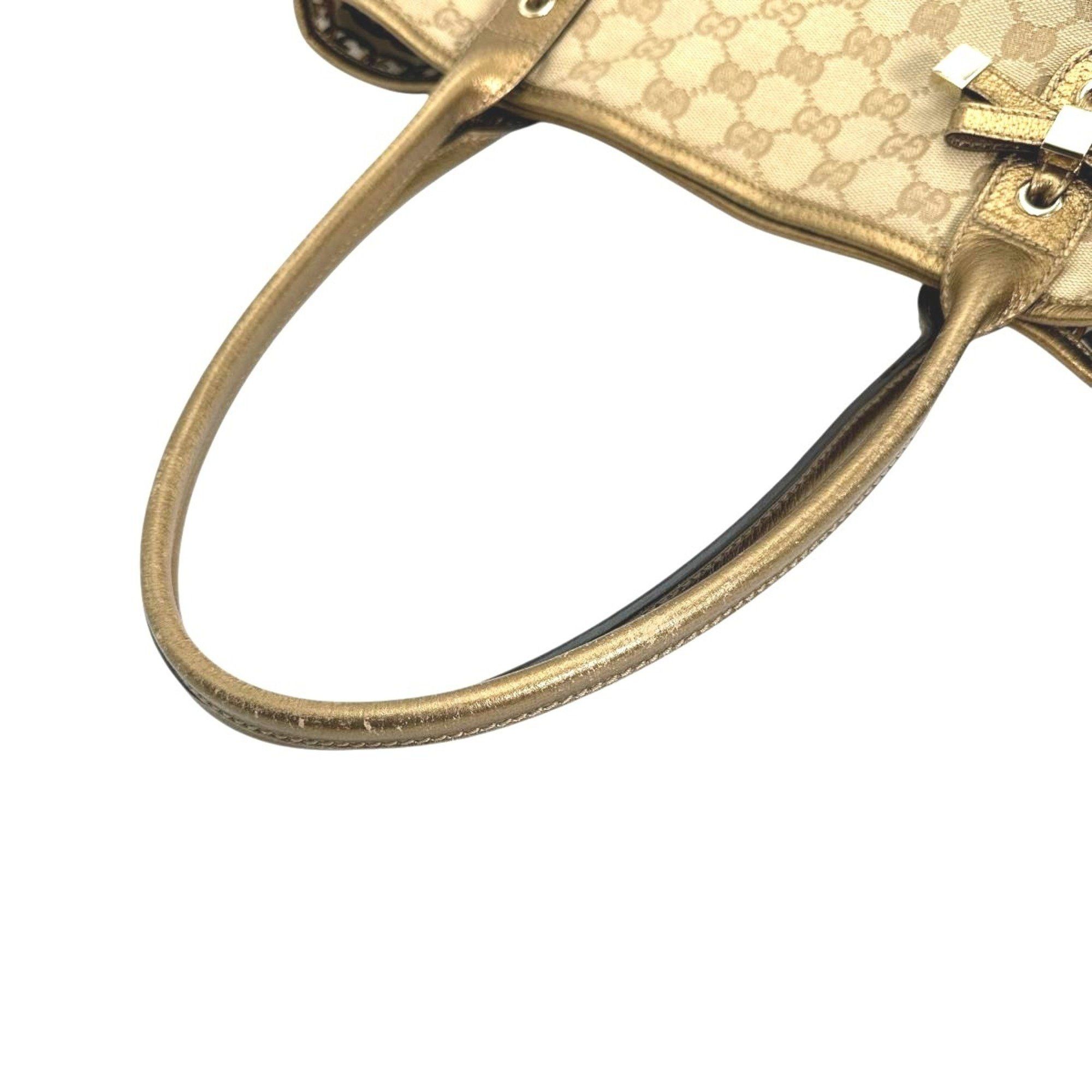 Gucci GUCCI Tote Bag Handbag Canvas GG 181779 Beige Size ONE SIZE - 5 Thumbnail
